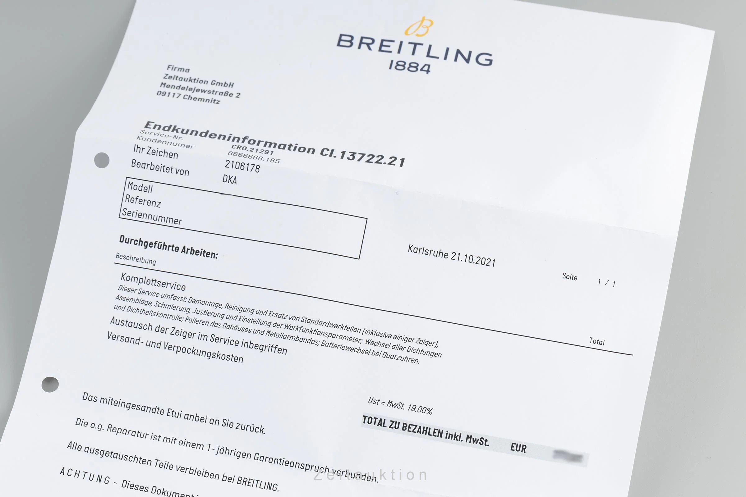 Breitling Chronomat chronograph steel automatic men's watch AB0110 LP: 8100EUR  [2106178] - Image 12