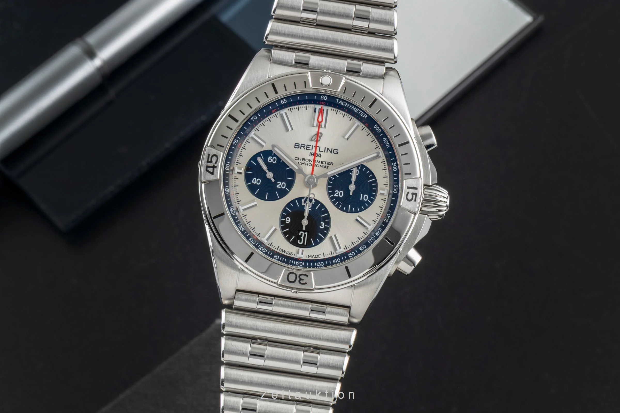 Breitling Chronomat chronograph steel automatic men's watch AB0134101G1A1 LP: 9400EUR  [2506992] - Image 2