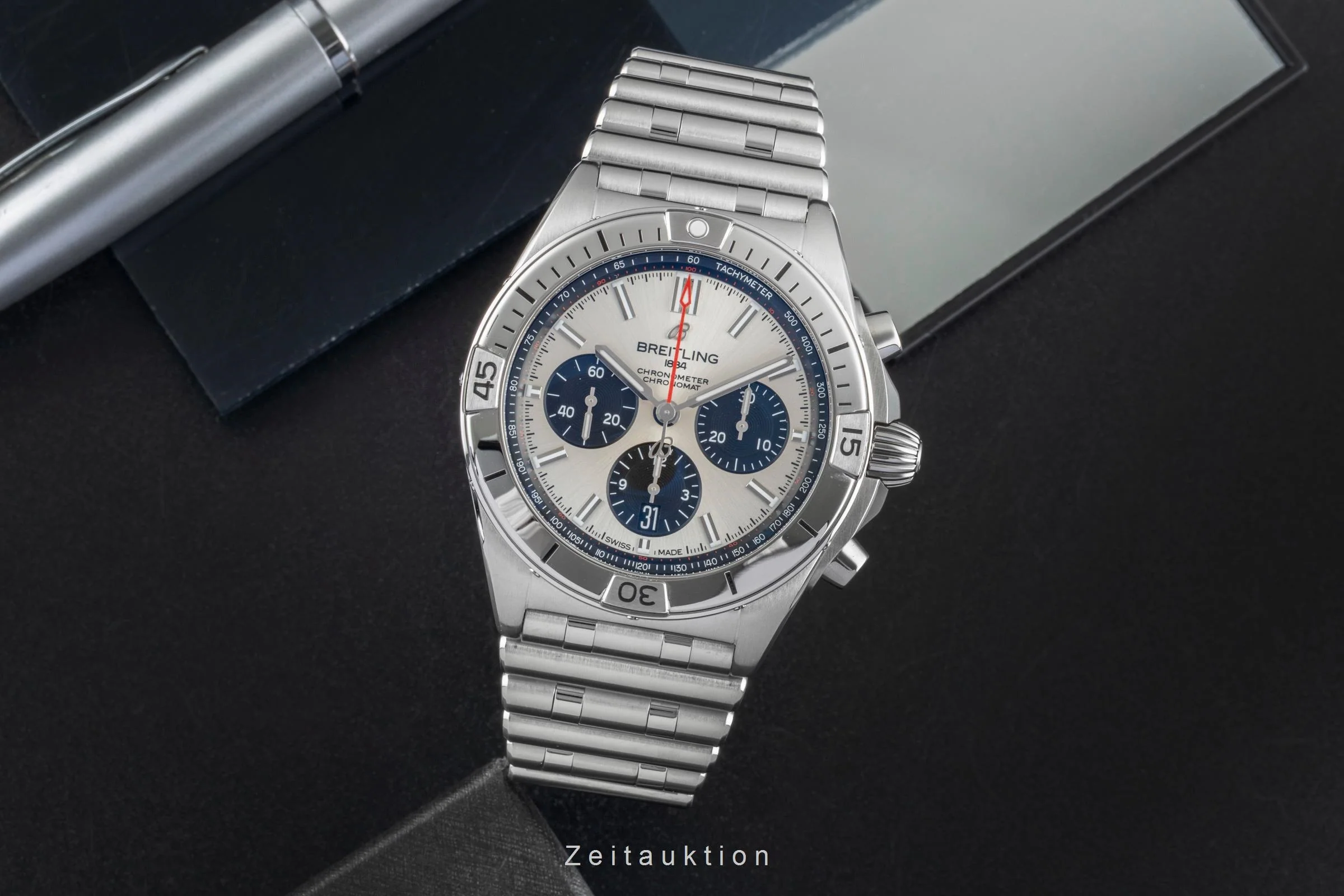 Breitling Chronomat chronograph steel automatic men's watch AB0134101G1A1 LP: 9400EUR  [2506992] - Image 4