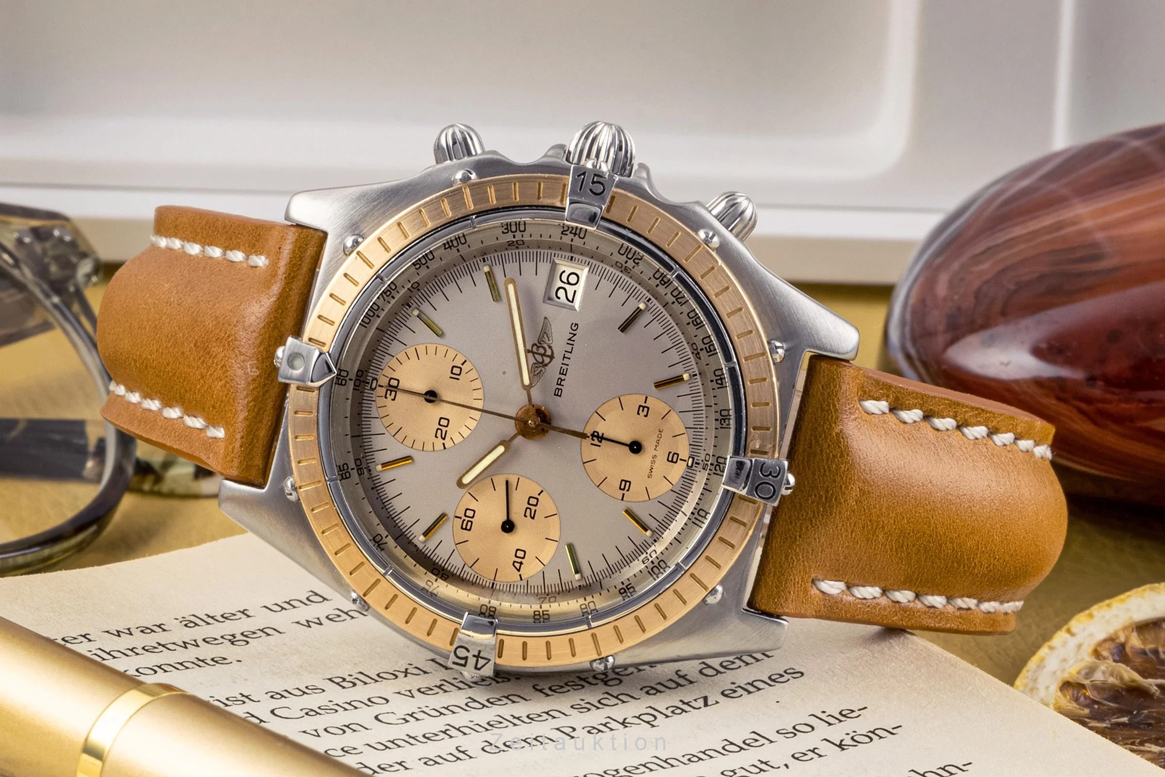 Breitling Chronomat chronograph steel / gold automatic men's watch 81950  [2304867] - Image 2