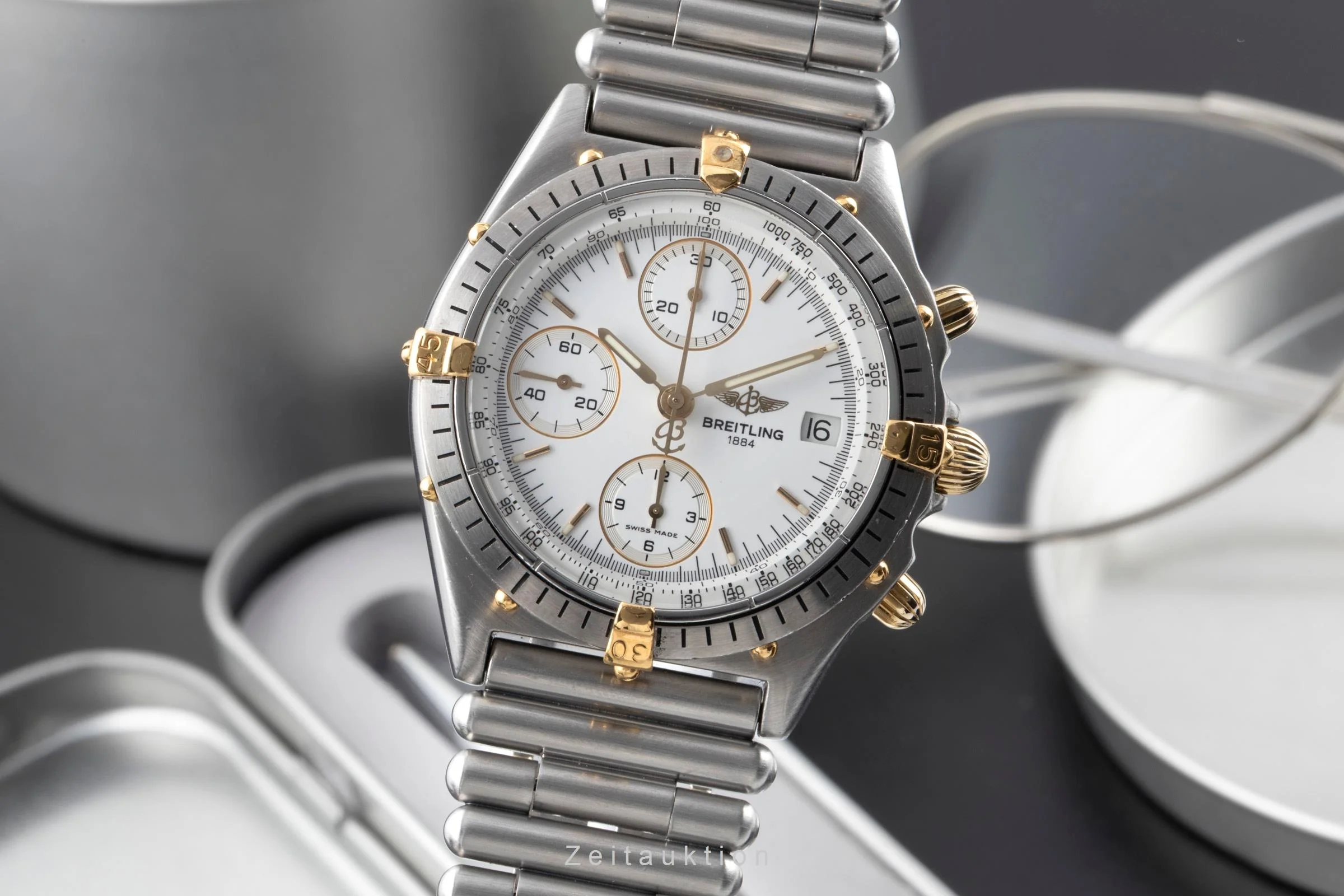 Breitling Chronomat chronograph steel / gold automatic men's watch 81950 A  [2600709] - Image 2