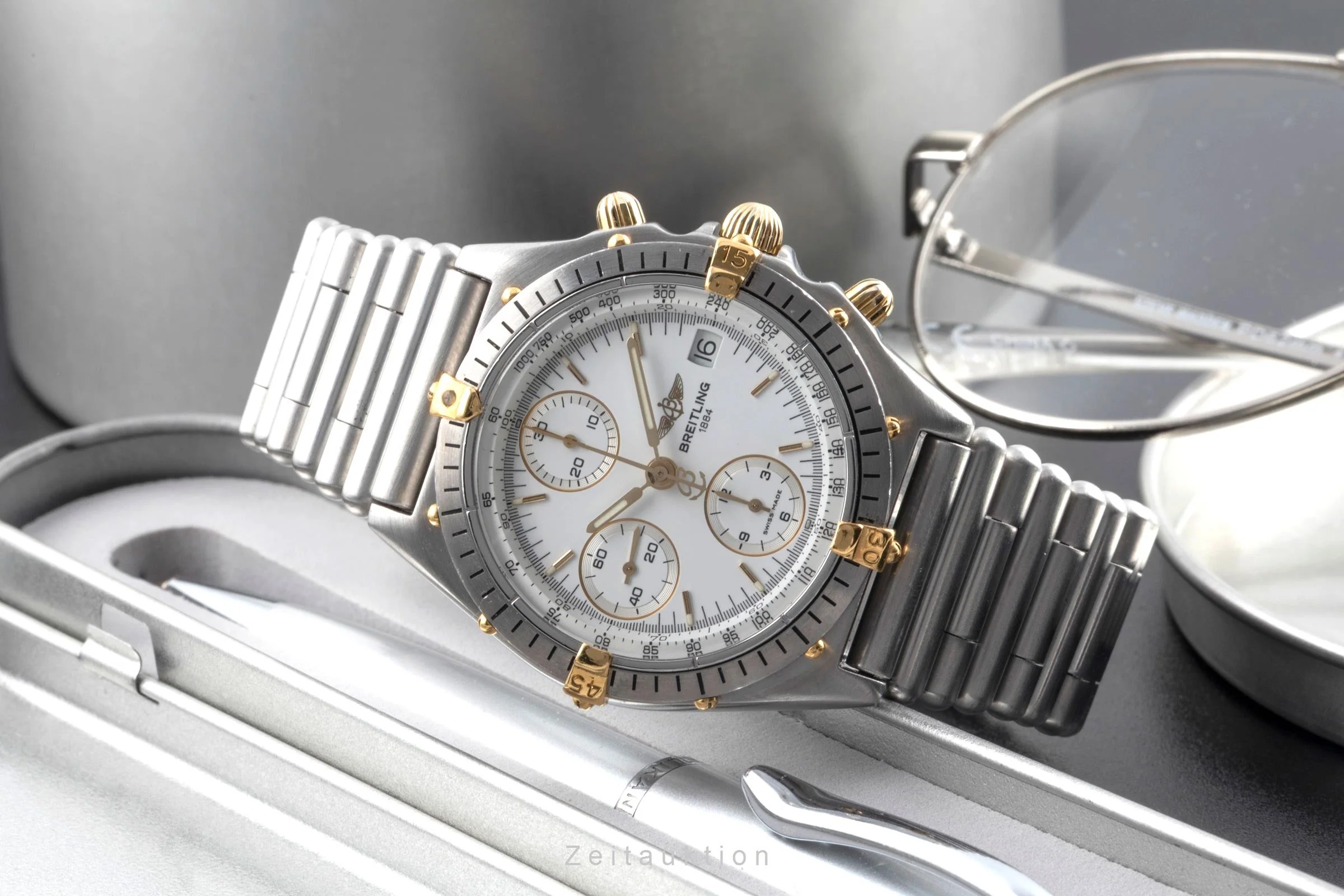 Breitling Chronomat chronograph steel / gold automatic men's watch 81950 A  [2600709] - Image 3