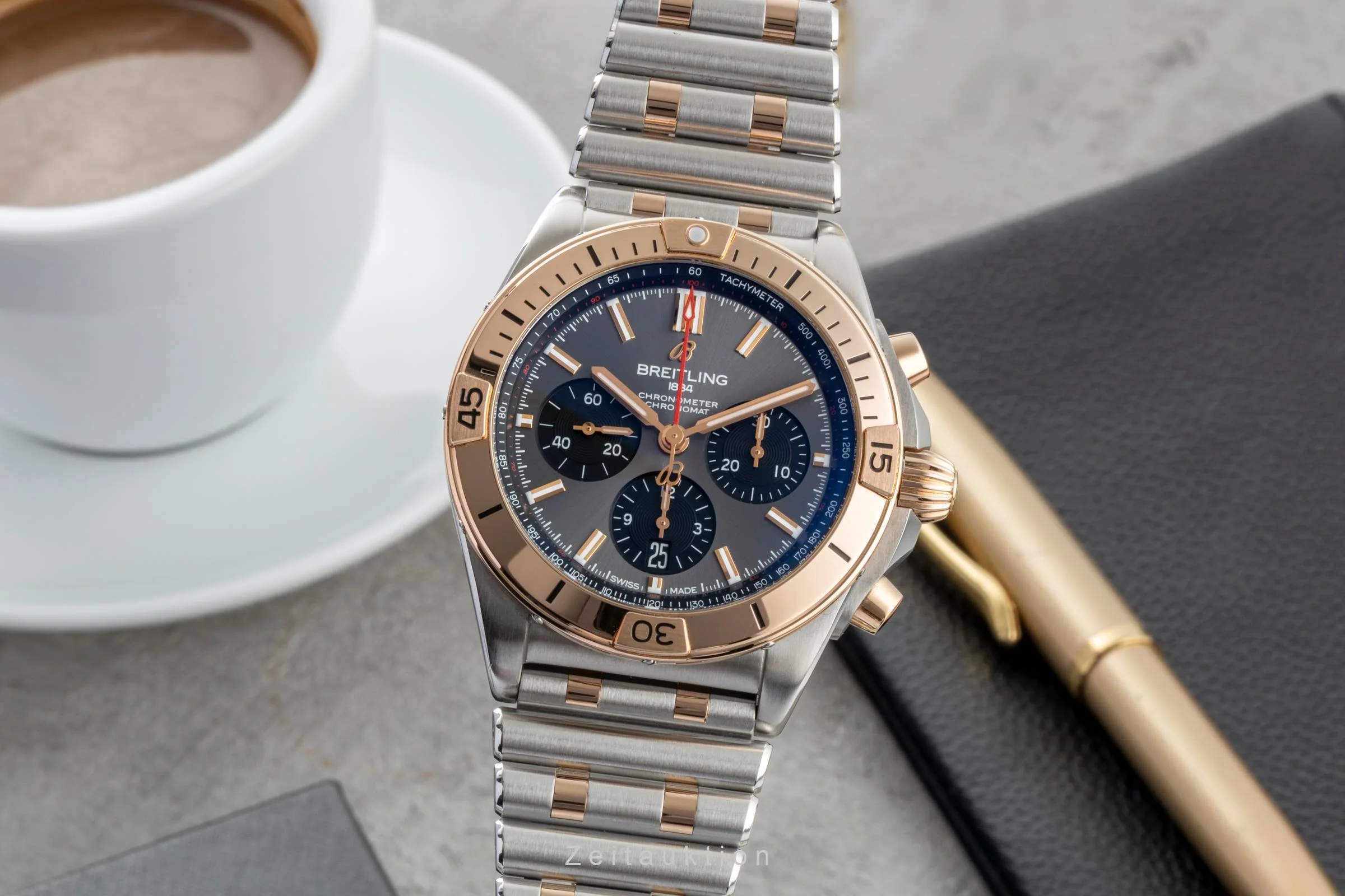 Breitling Chronomat chronograph steel / gold automatic men's watch UB0134101B1U1 LP: 14200EUR  [2600722] - Image 2