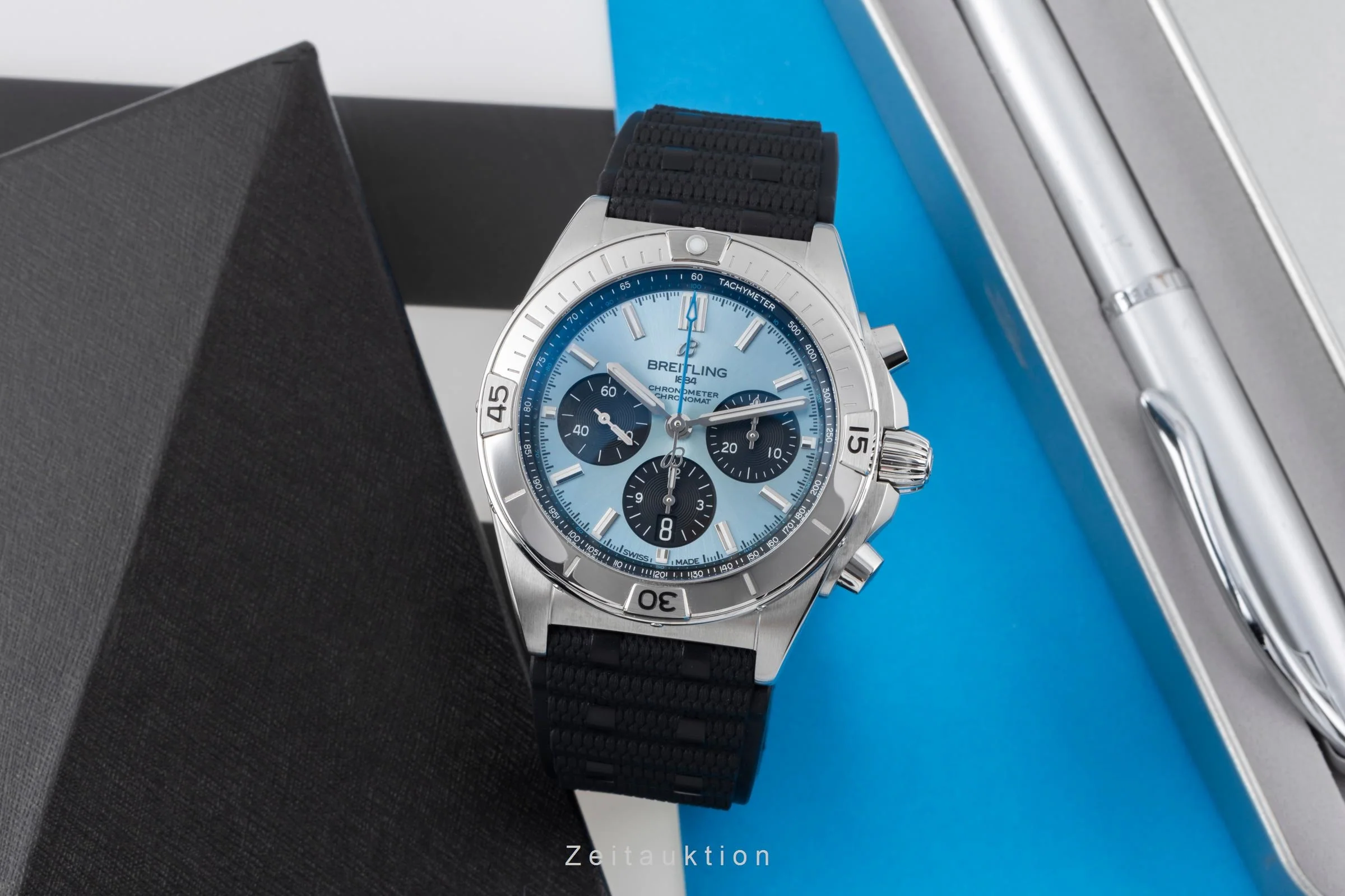 Breitling Chronomat chronograph steel / platinium automatic men's watch PB0134101C1S1 LP: 10600EUR  [2505525] - Image 4