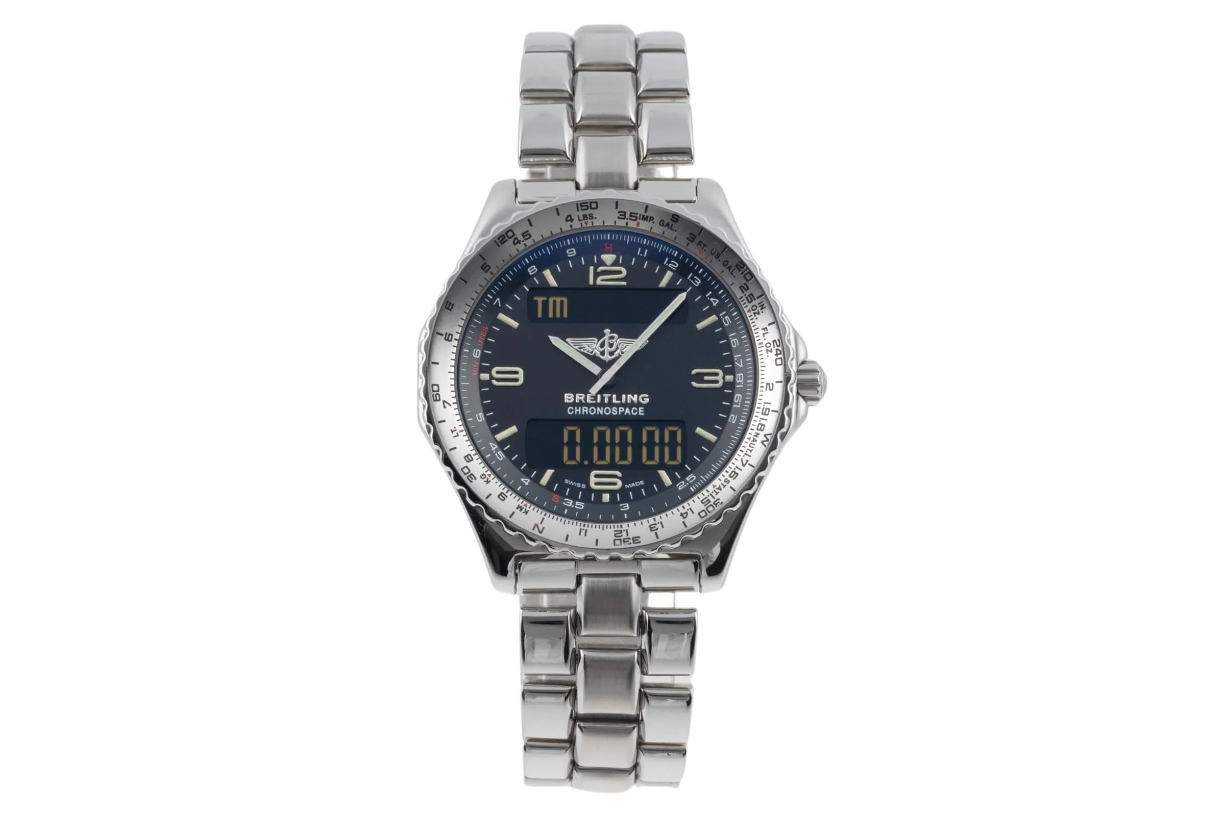 Breitling Chronospace chronograph steel quartz men's watch A56012.1 LP: 4800EUR  [2403193] - Image 4