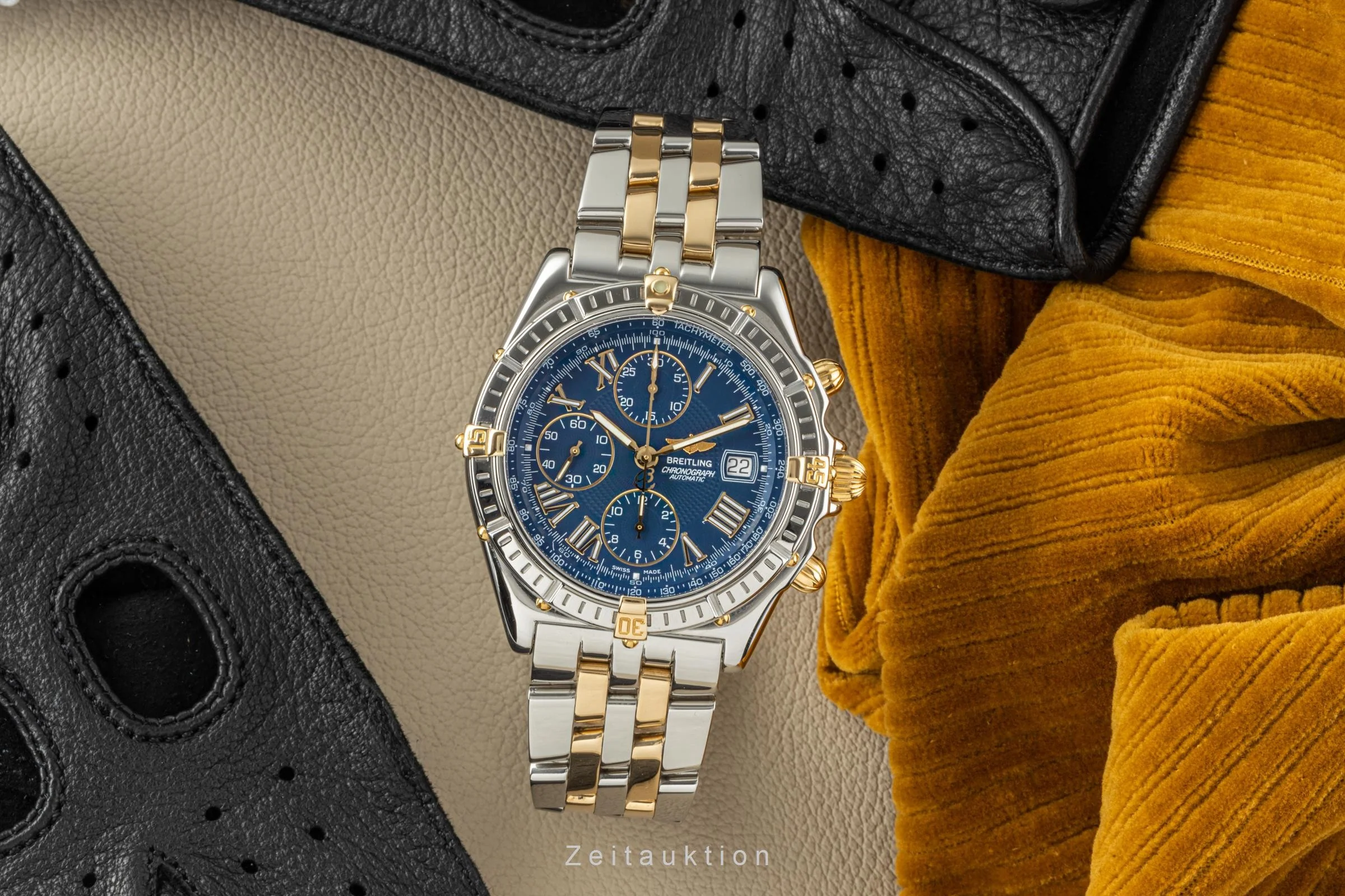 Breitling Crosswind chronograph steel / gold automatic men's watch B13055 LP: 9650EUR  [2206662] - Image 2