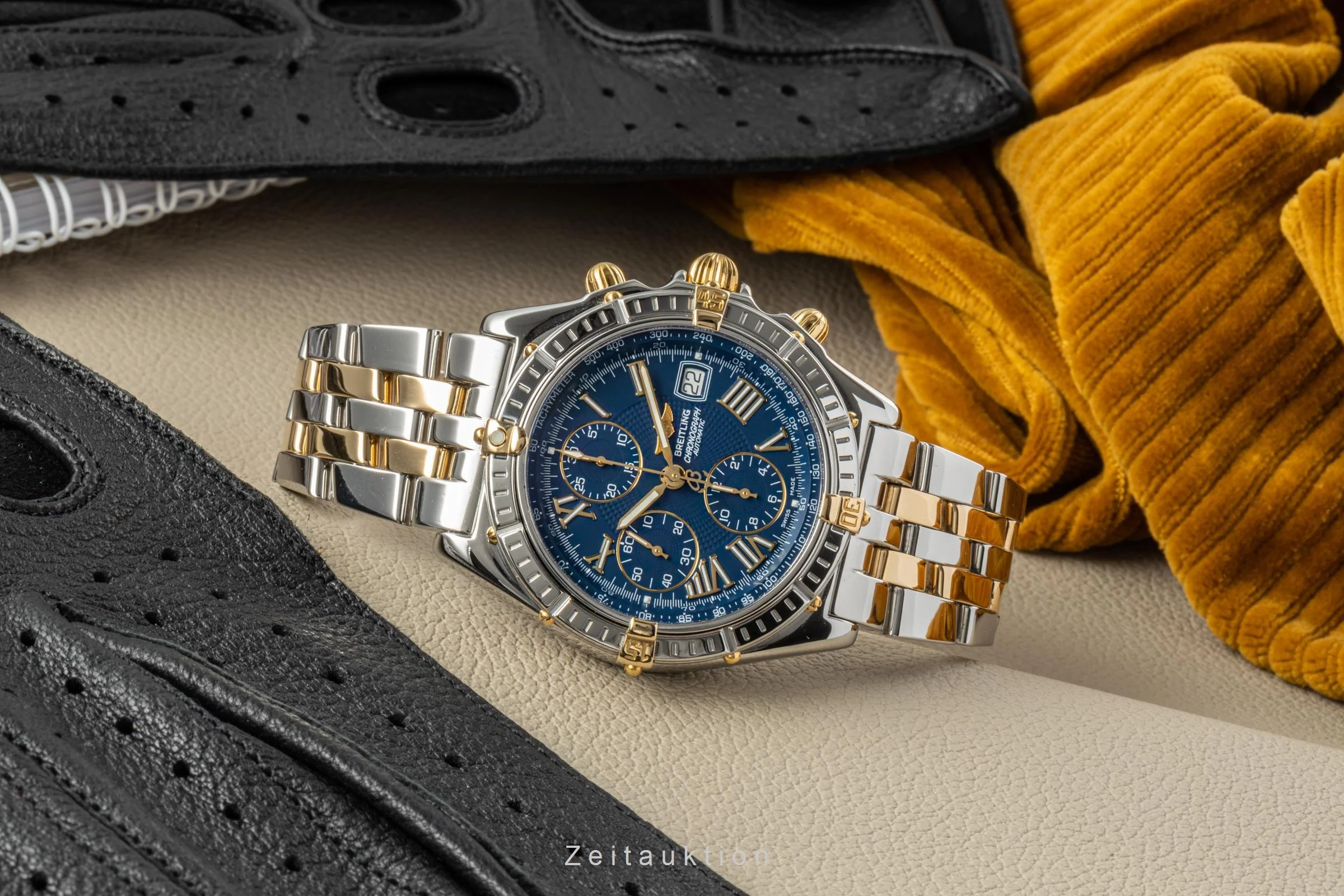 Breitling Crosswind chronograph steel / gold automatic men's watch B13055 LP: 9650EUR  [2206662] - Image 3