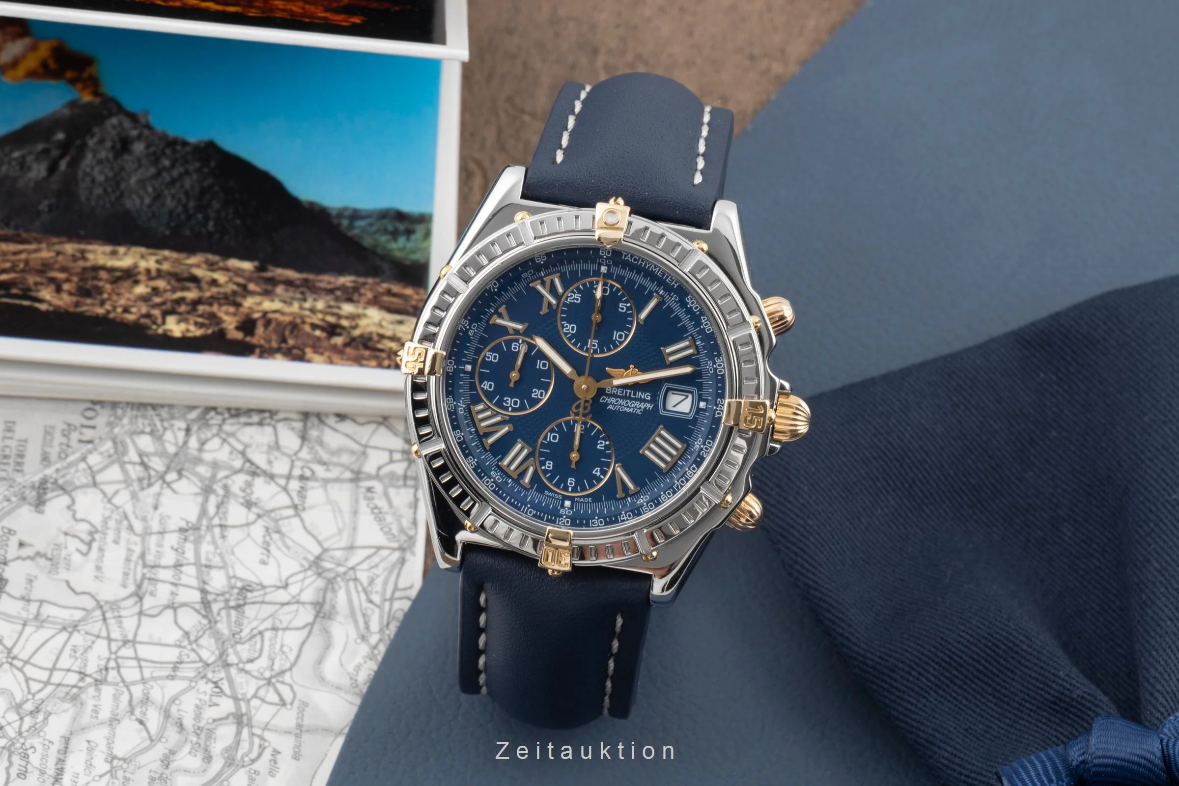 Breitling Crosswind chronograph steel / gold automatic men's watch B13055  [2506633] - Image 4