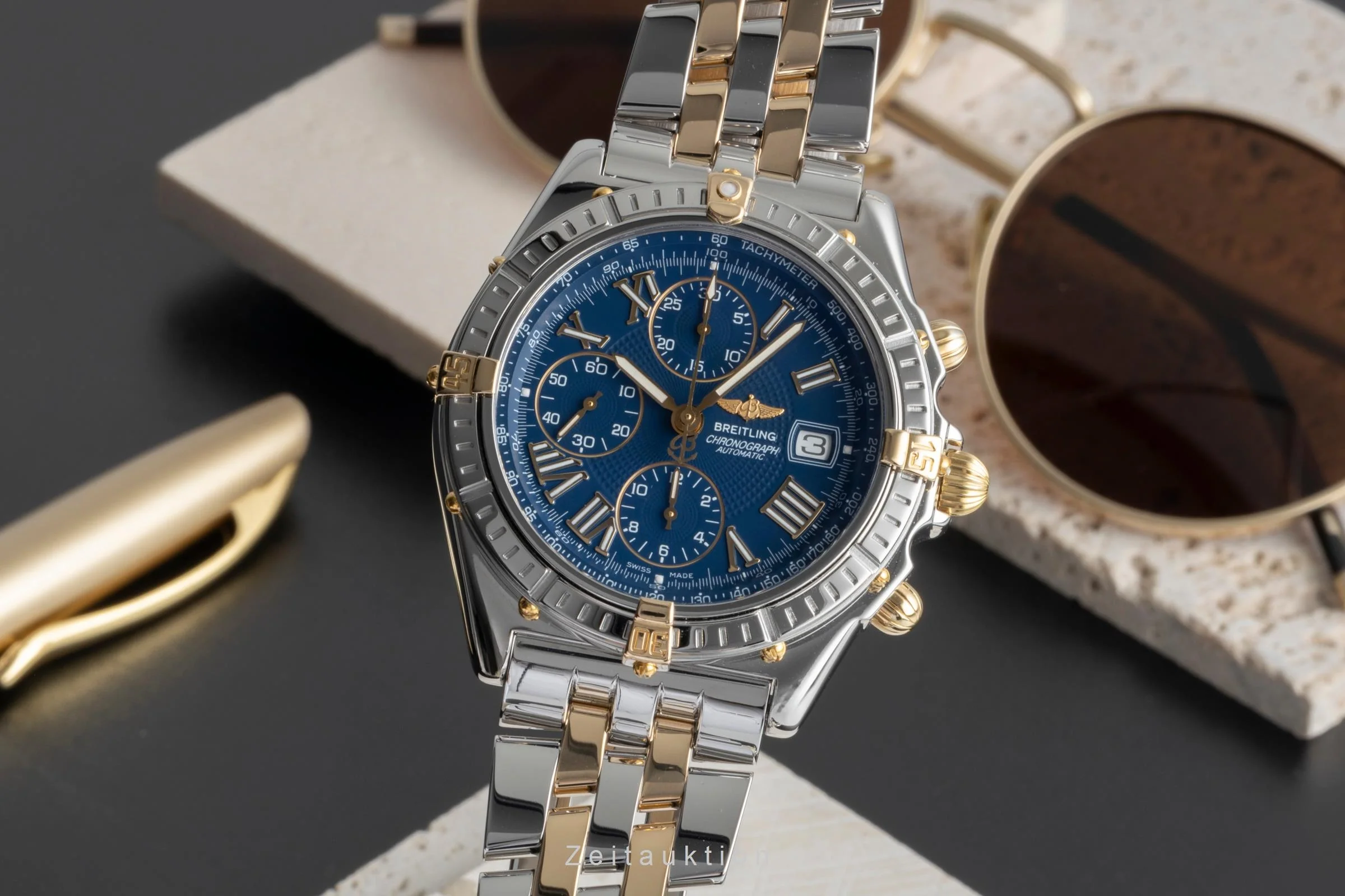 Breitling Crosswind chronograph steel / gold automatic men's watch B13055  [2506738] - Image 2