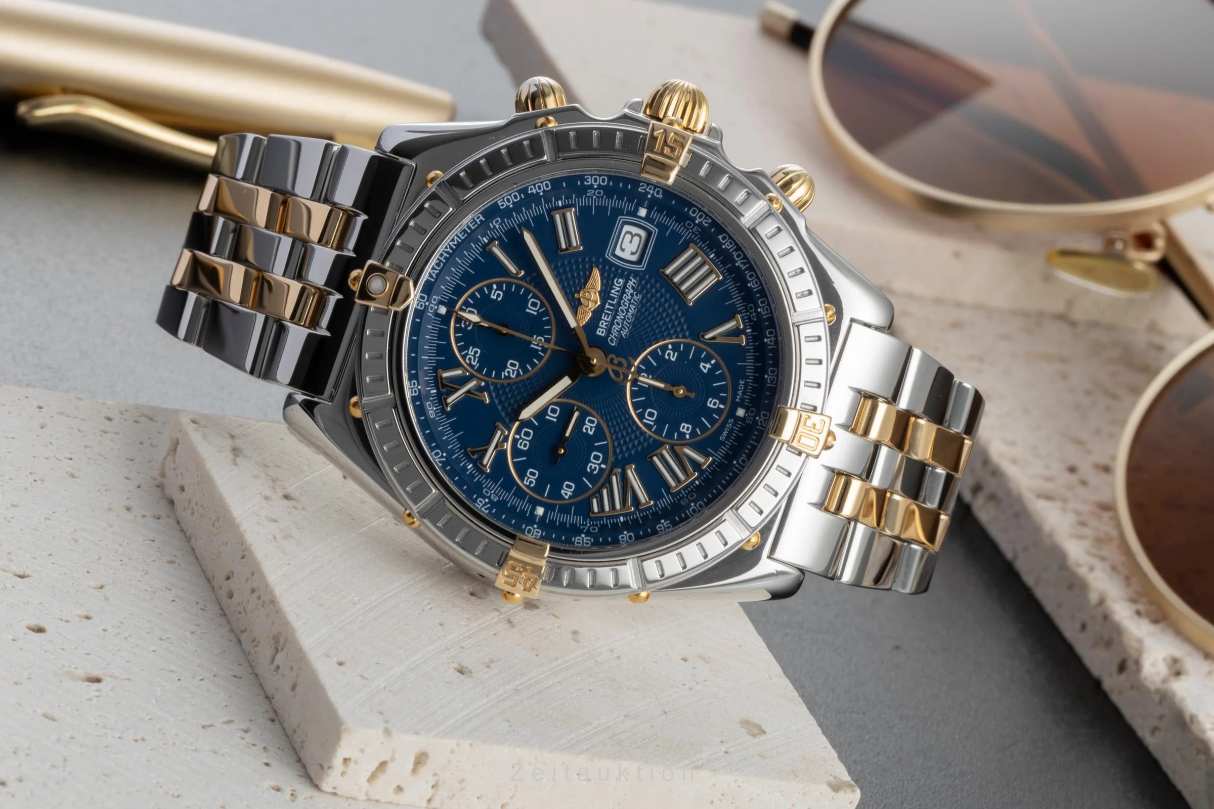 Breitling Crosswind chronograph steel / gold automatic men's watch B13055  [2506738] - Image 3