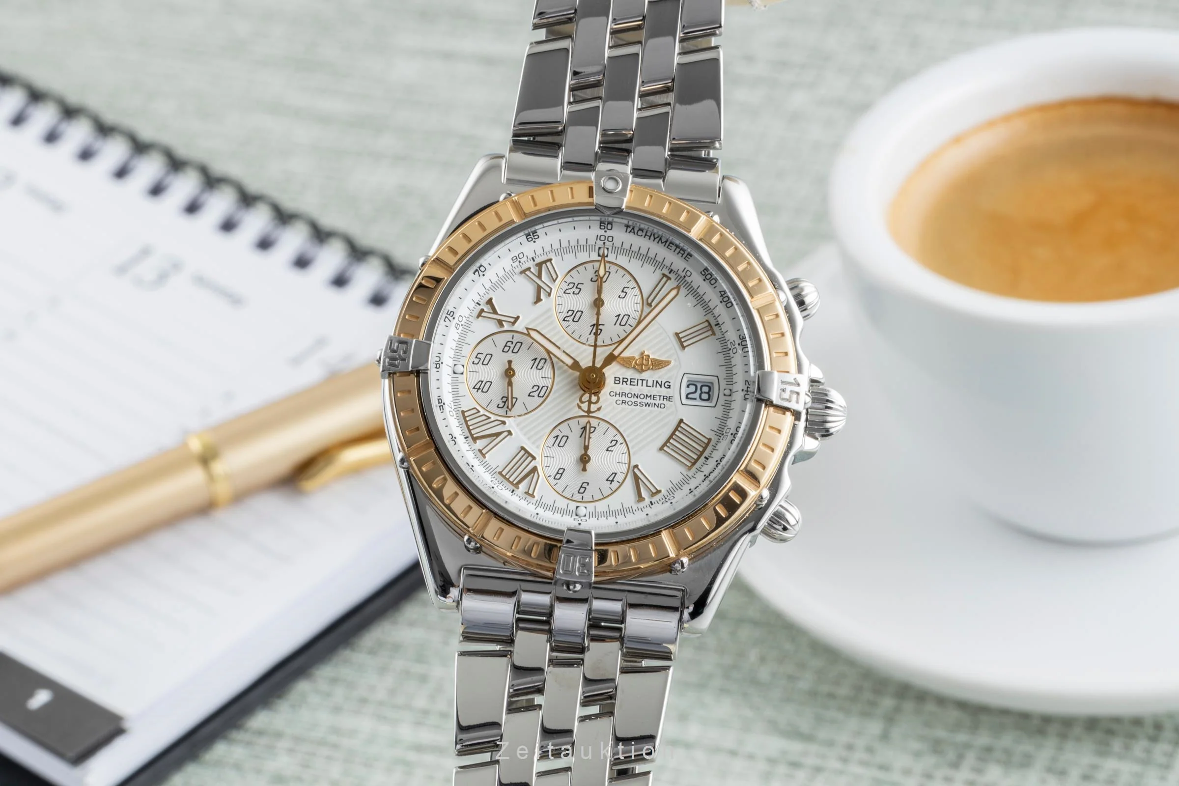 Breitling Crosswind chronograph steel / gold automatic men's watch D13355  [2505676] - Image 2