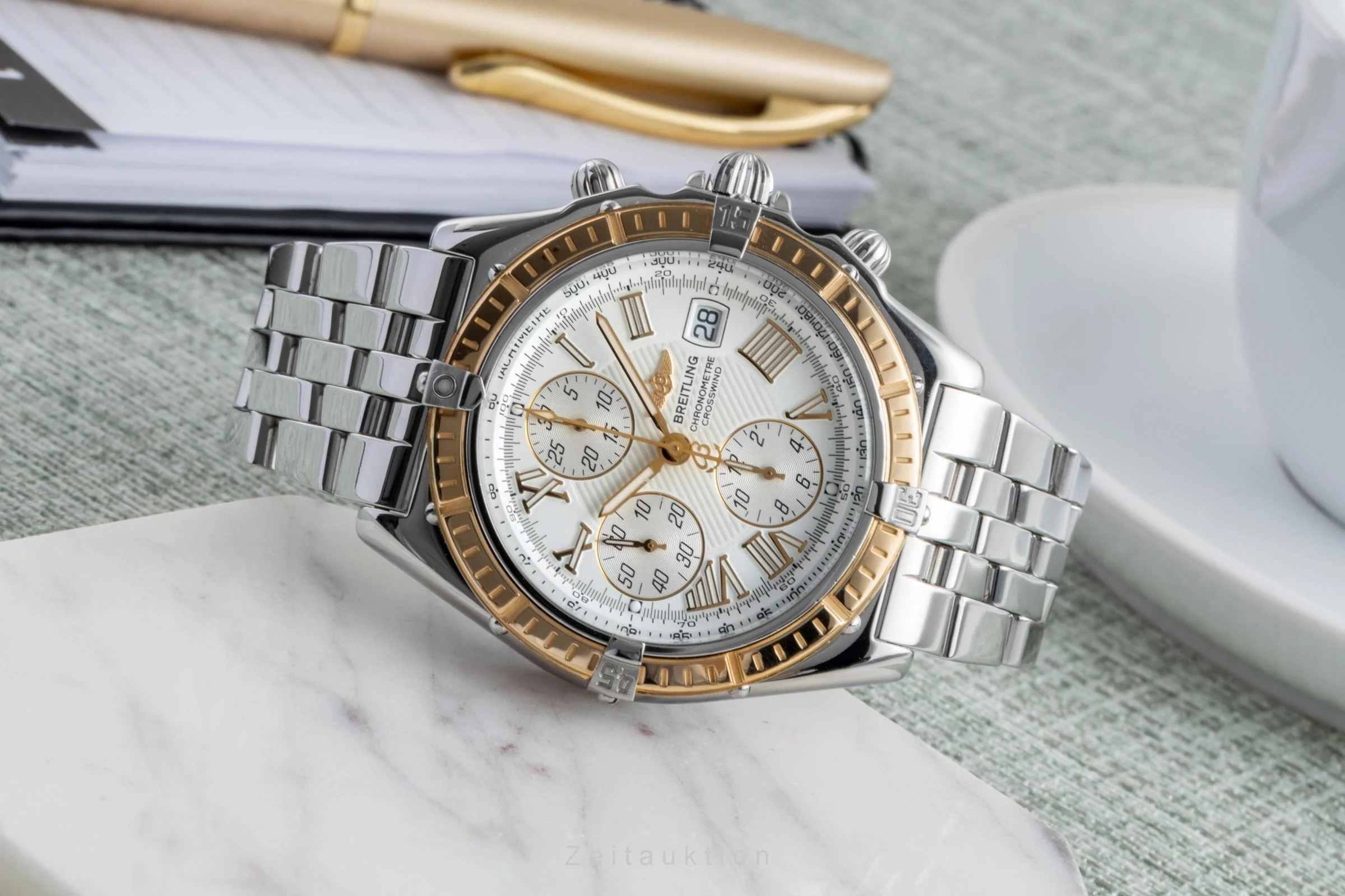Breitling Crosswind chronograph steel / gold automatic men's watch D13355  [2505676] - Image 3