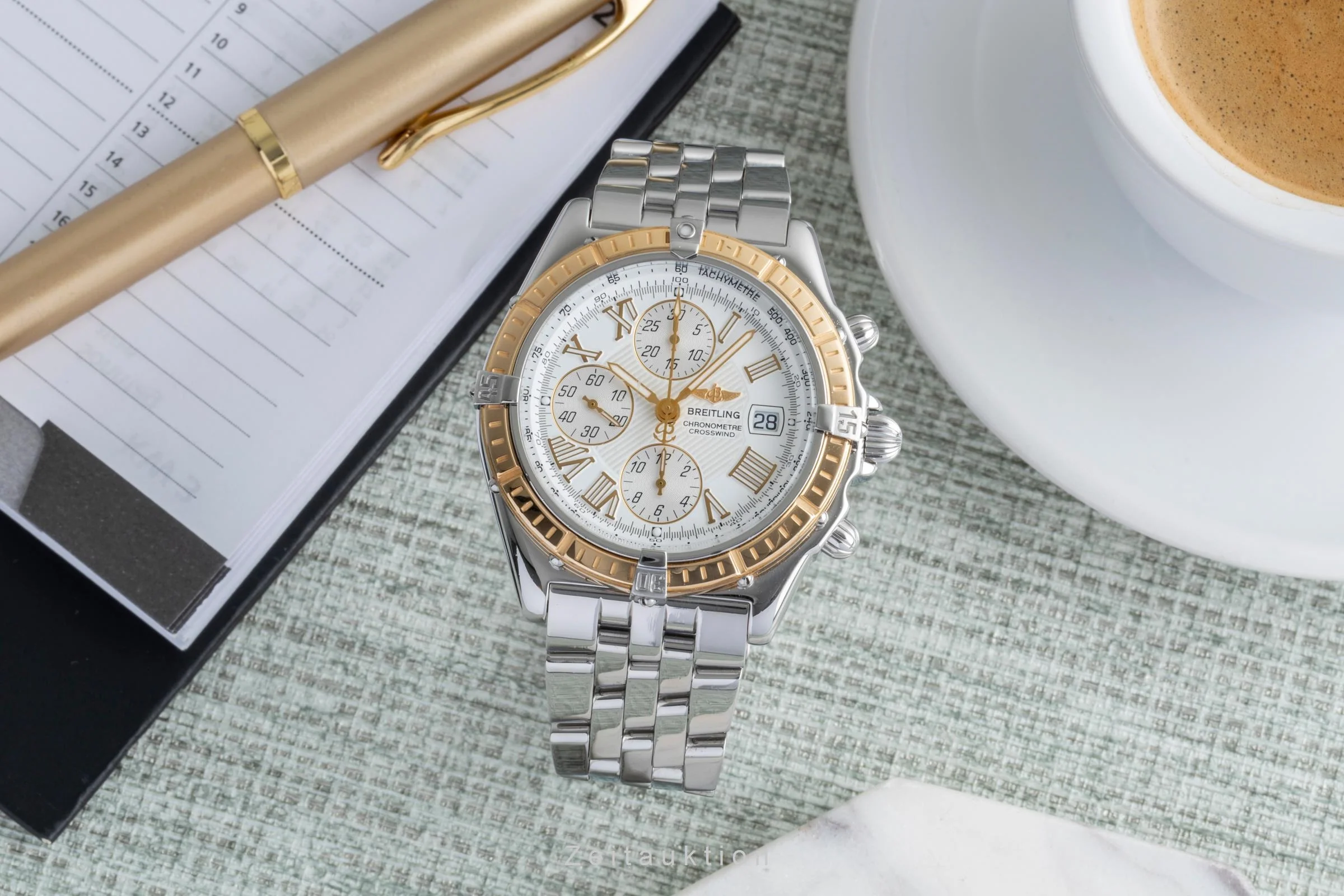 Breitling Crosswind chronograph steel / gold automatic men's watch D13355  [2505676] - Image 4