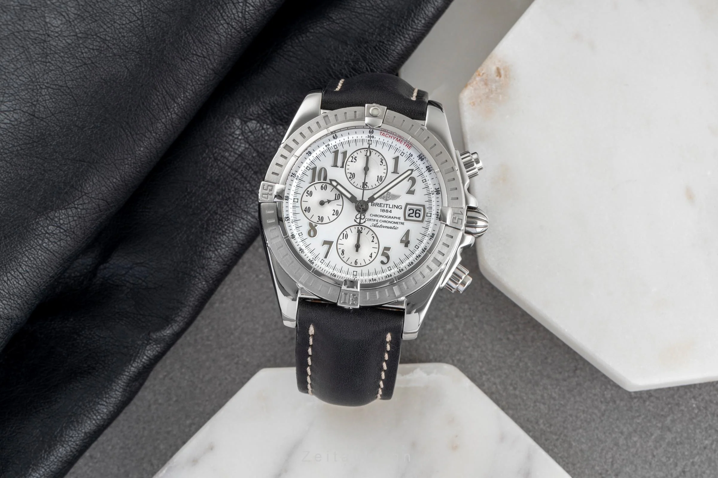 Breitling Evolution chronograph steel automatic men's watch A13356  [2503387] - Image 4