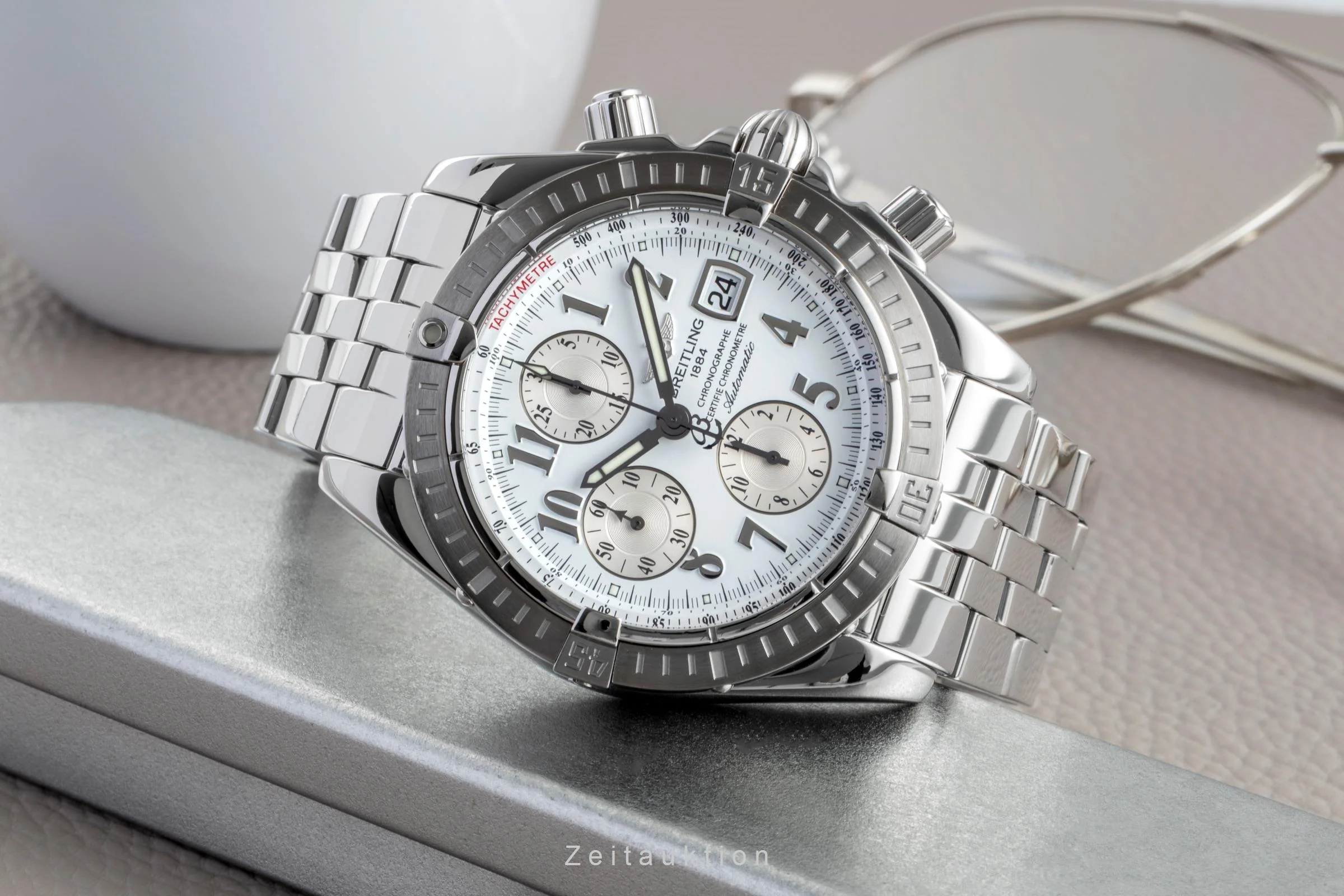 Breitling Evolution chronograph steel automatic men's watch A13356  [2505970] - Image 3