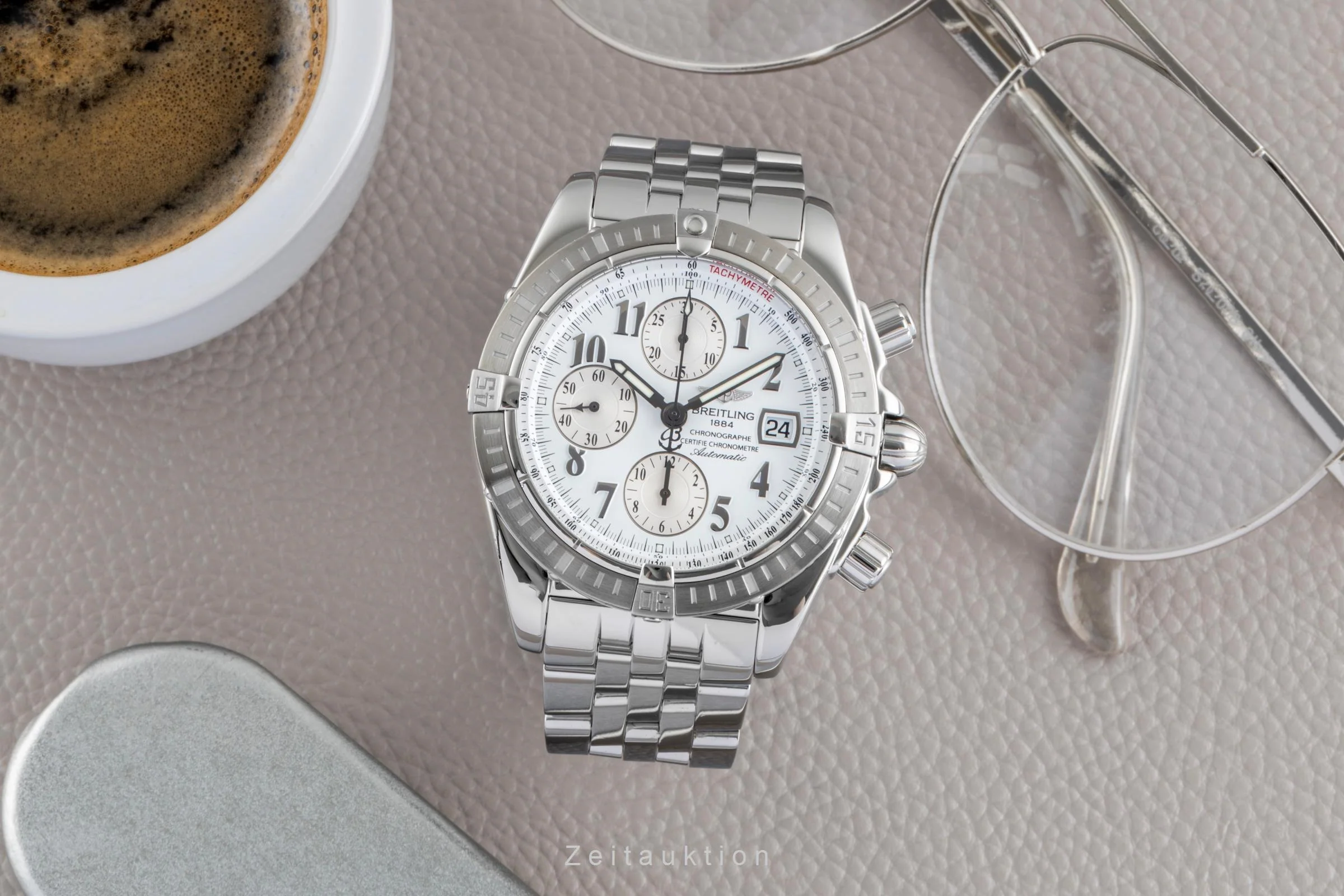 Breitling Evolution chronograph steel automatic men's watch A13356  [2505970] - Image 4