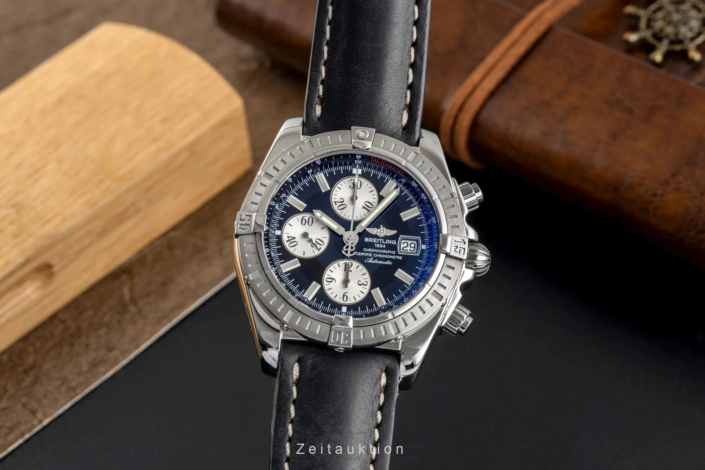 Breitling Evolution chronograph steel automatic men's watch A13356  A156B19PA  [2503388] - Image 2