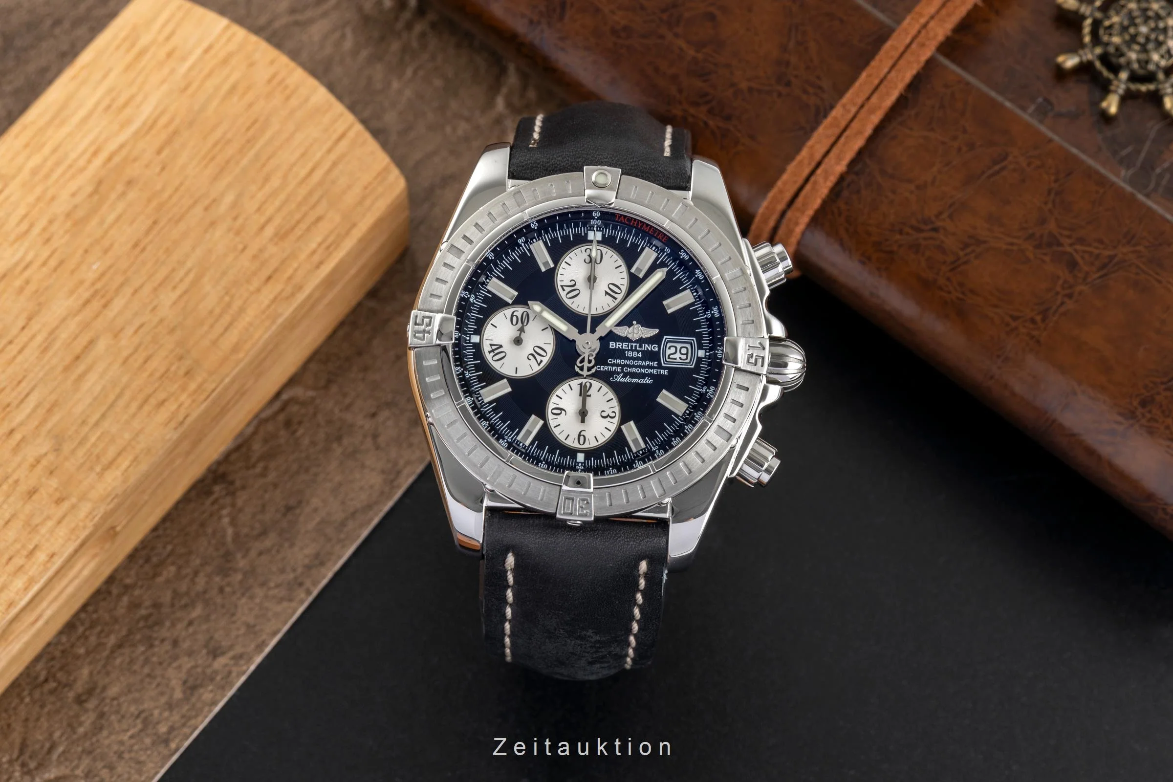 Breitling Evolution chronograph steel automatic men's watch A13356  A156B19PA  [2503388] - Image 4