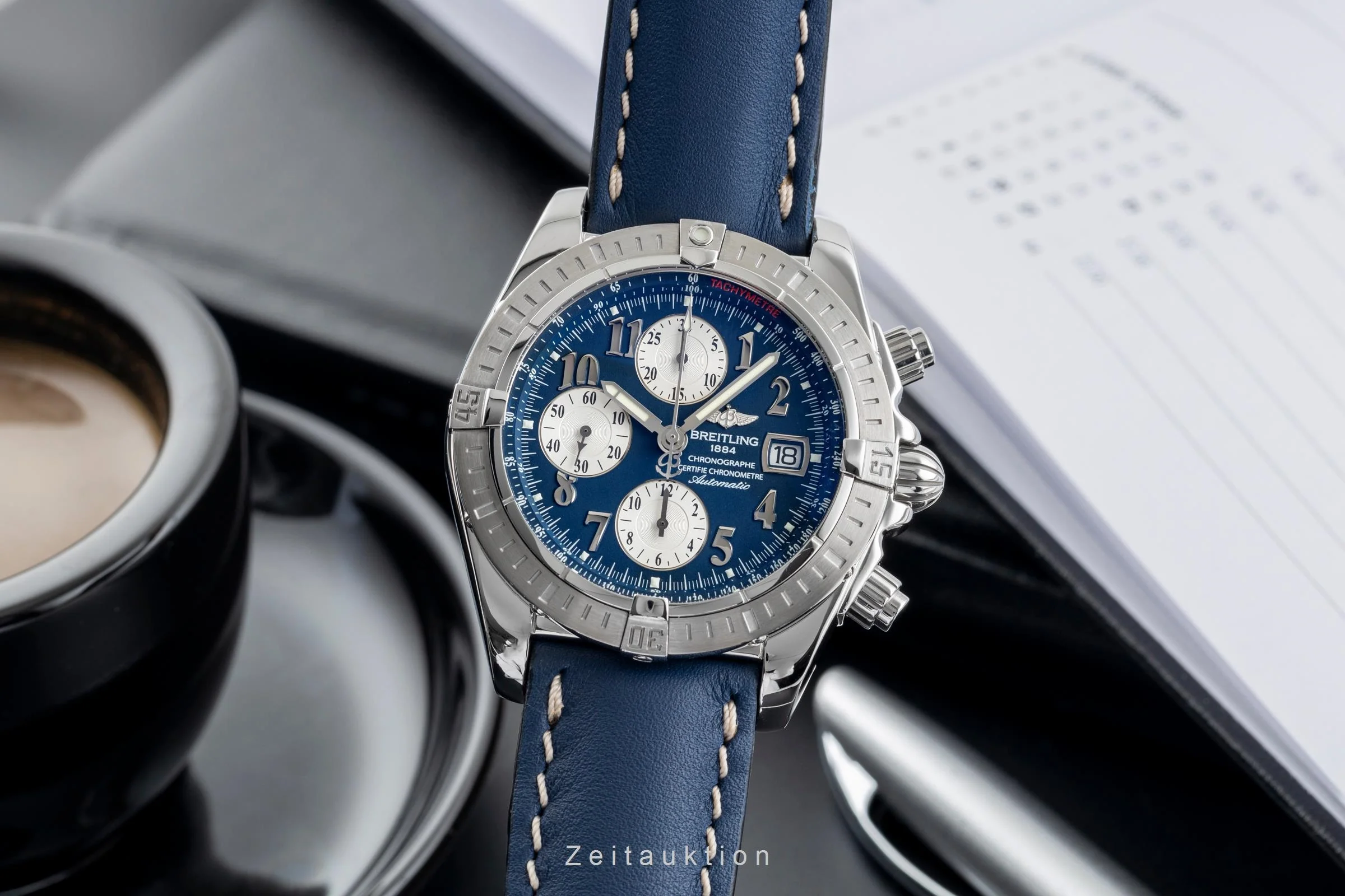 Breitling Evolution chronograph steel automatic men's watch A13356  A156C47PA  [2503386] - Image 2