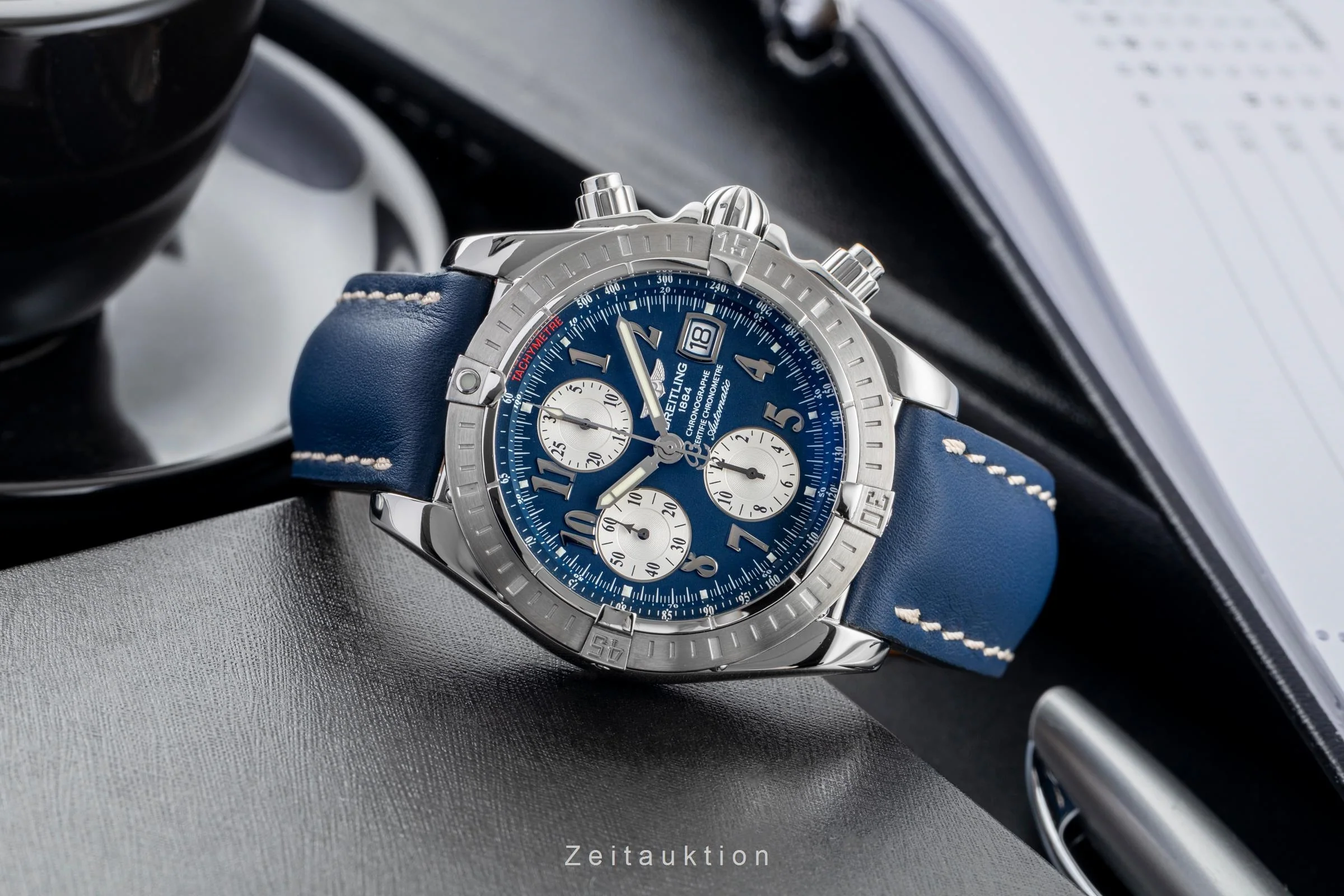 Breitling Evolution chronograph steel automatic men's watch A13356  A156C47PA  [2503386] - Image 3