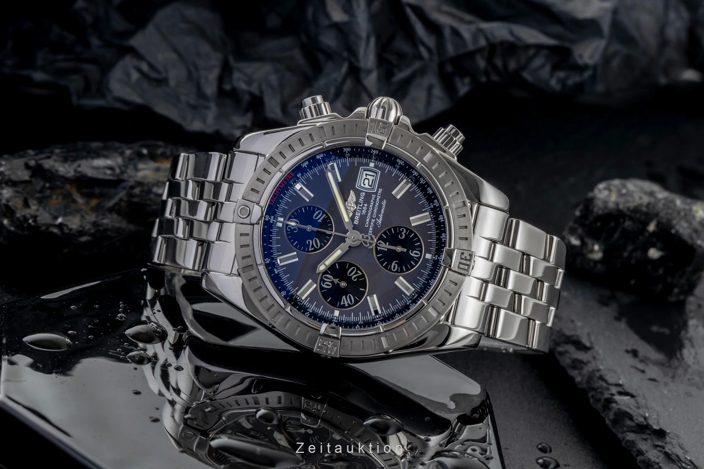 Breitling Evolution chronograph steel automatic men's watch A13356  A156F17PA  [2503931] - Image 3