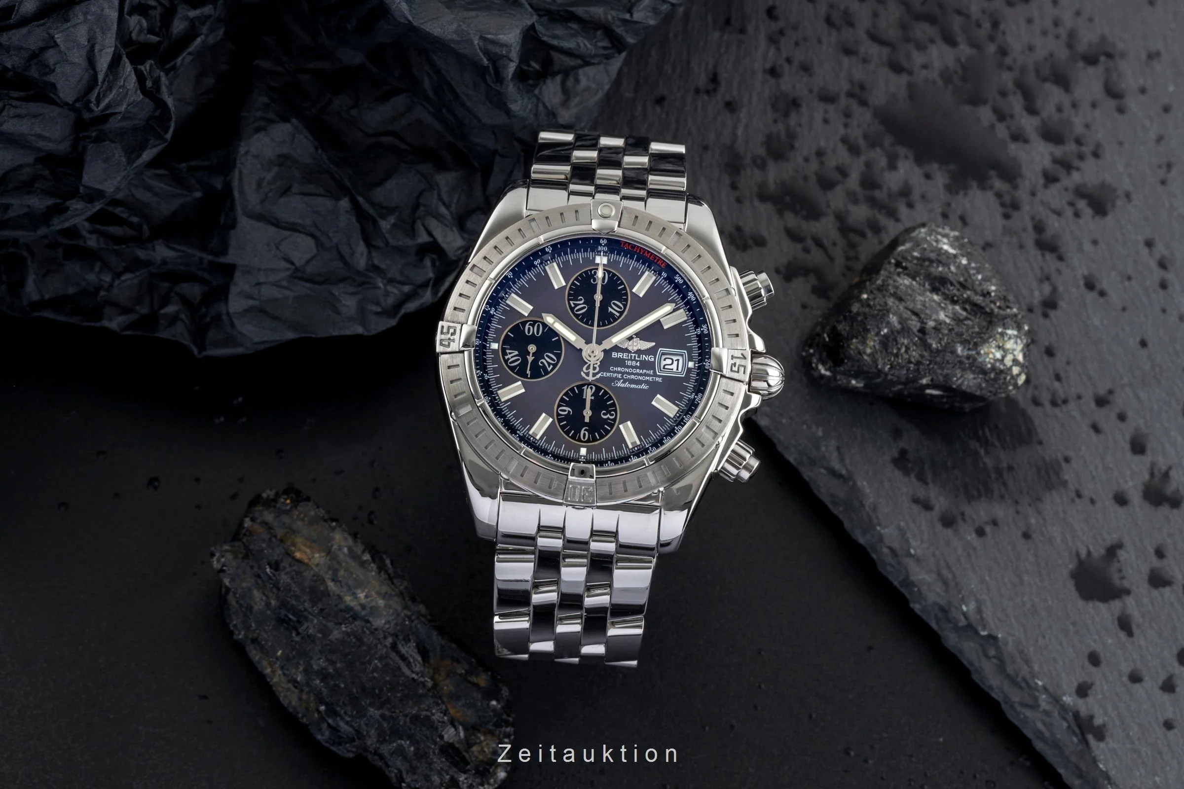 Breitling Evolution chronograph steel automatic men's watch A13356  A156F17PA  [2503931] - Image 4