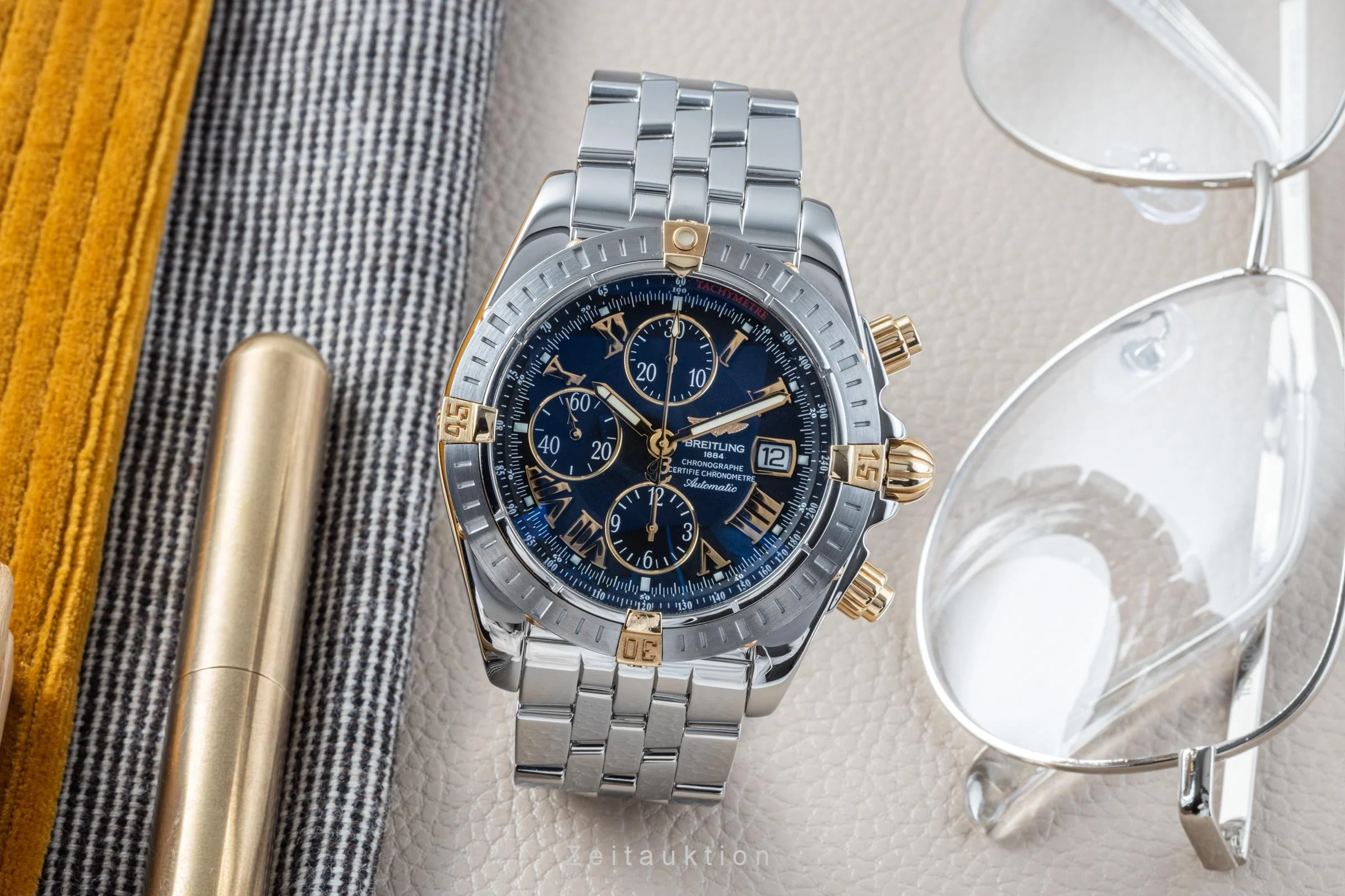 Breitling Evolution chronograph steel / gold automatic men's watch B13356 LP: 9300EUR  [2204381] - Image 3
