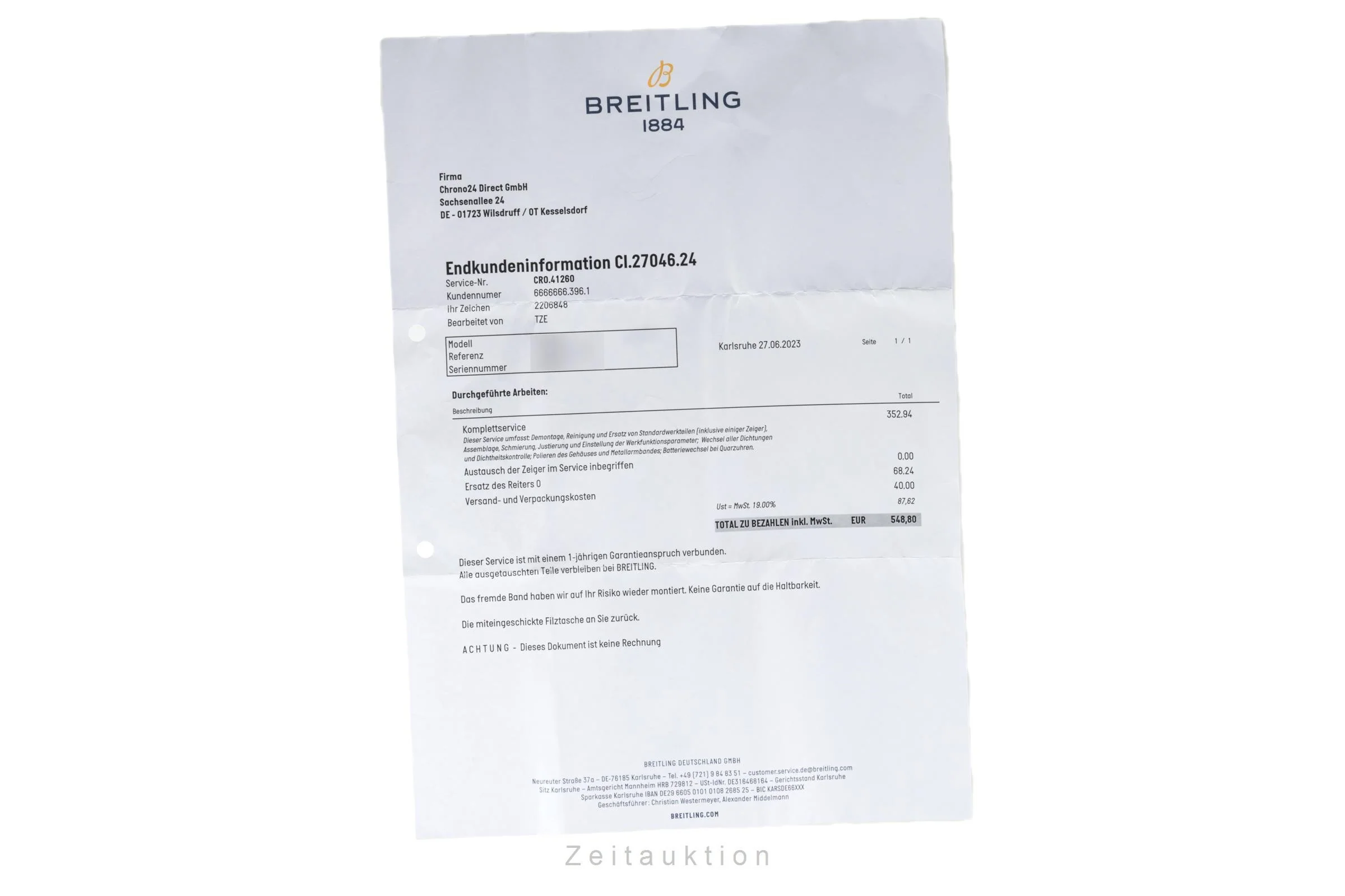 Breitling Galactic steel automatic men's watch A49350  [2206848] - Image 9