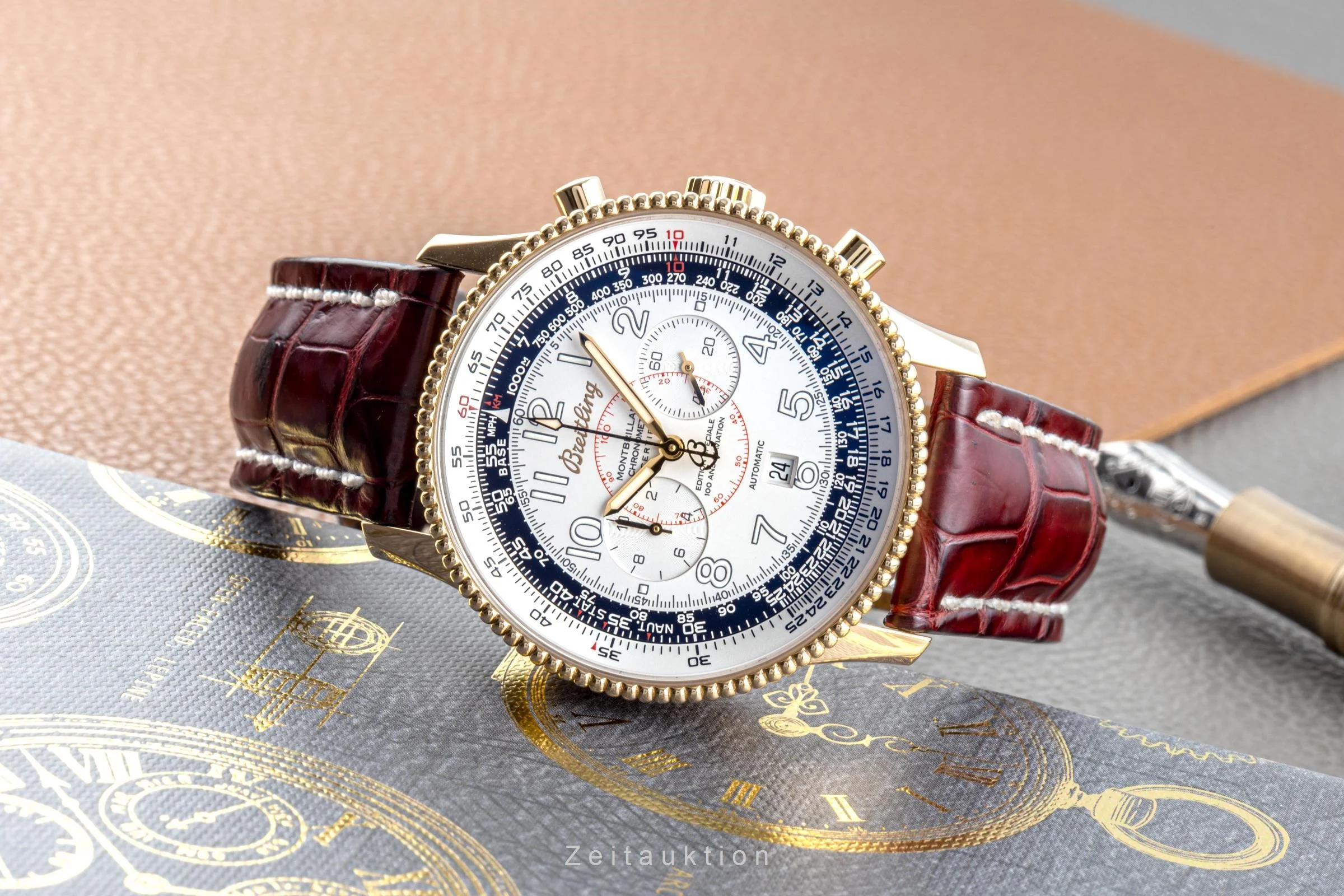 Breitling Montbrillant chronograph 18 ct gold automatic men's watch K35330 Limited  [2205225] - Image 3