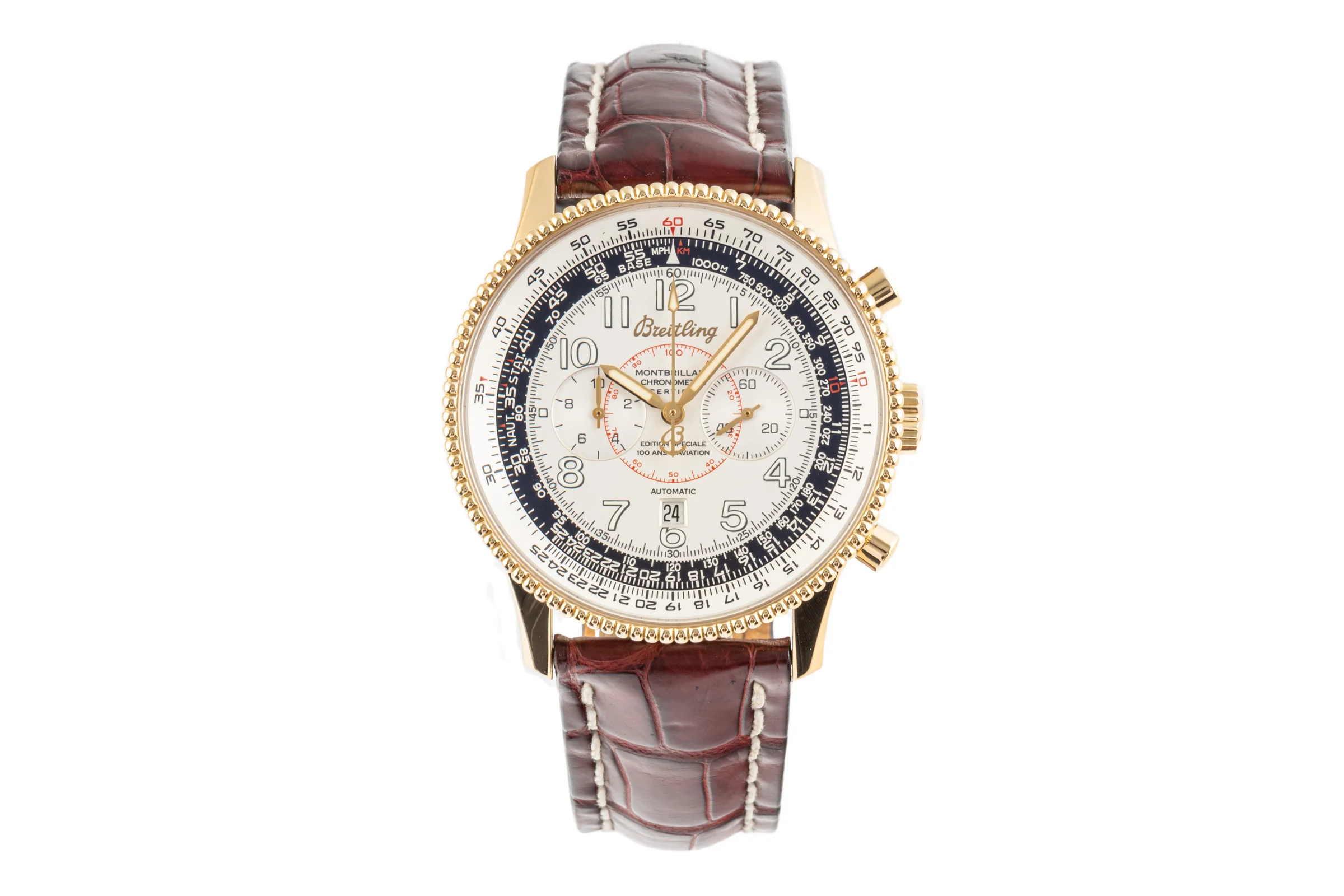 Breitling Montbrillant chronograph 18 ct gold automatic men's watch K35330 Limited  [2205225] - Image 4