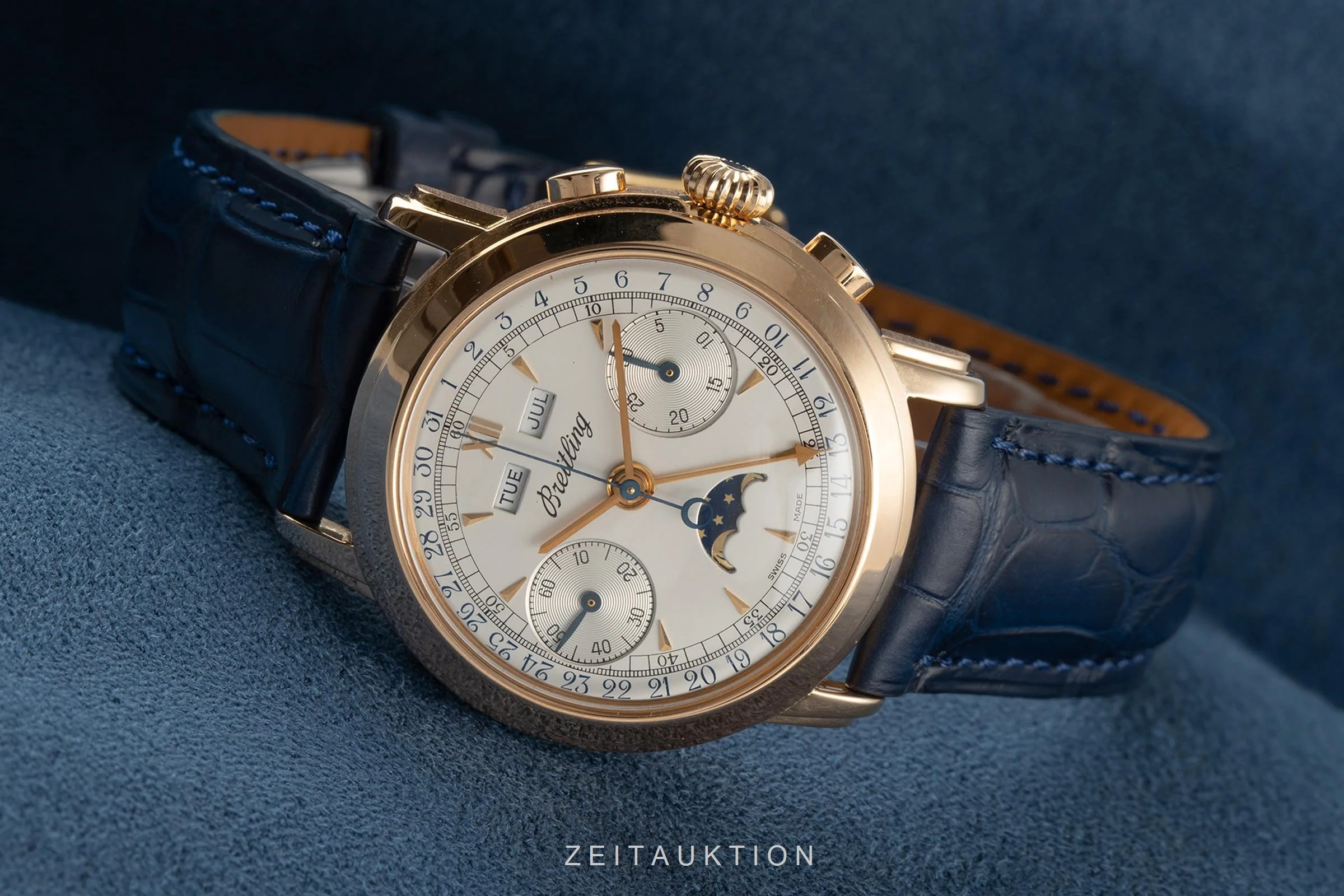 Breitling Montbrillant chronograph 18 ct red gold manual winding men's watch 1940  [2104843] - Image 2