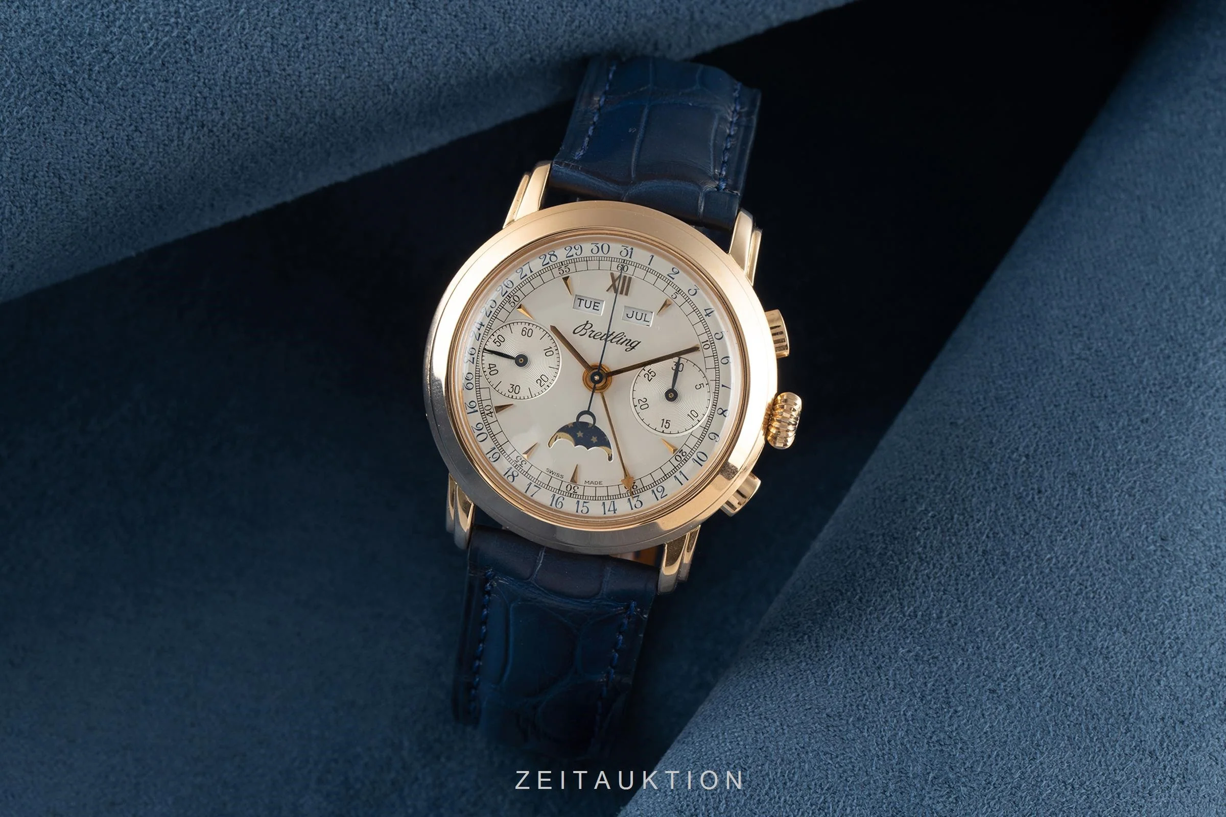 Breitling Montbrillant chronograph 18 ct red gold manual winding men's watch 1940  [2104843] - Image 3
