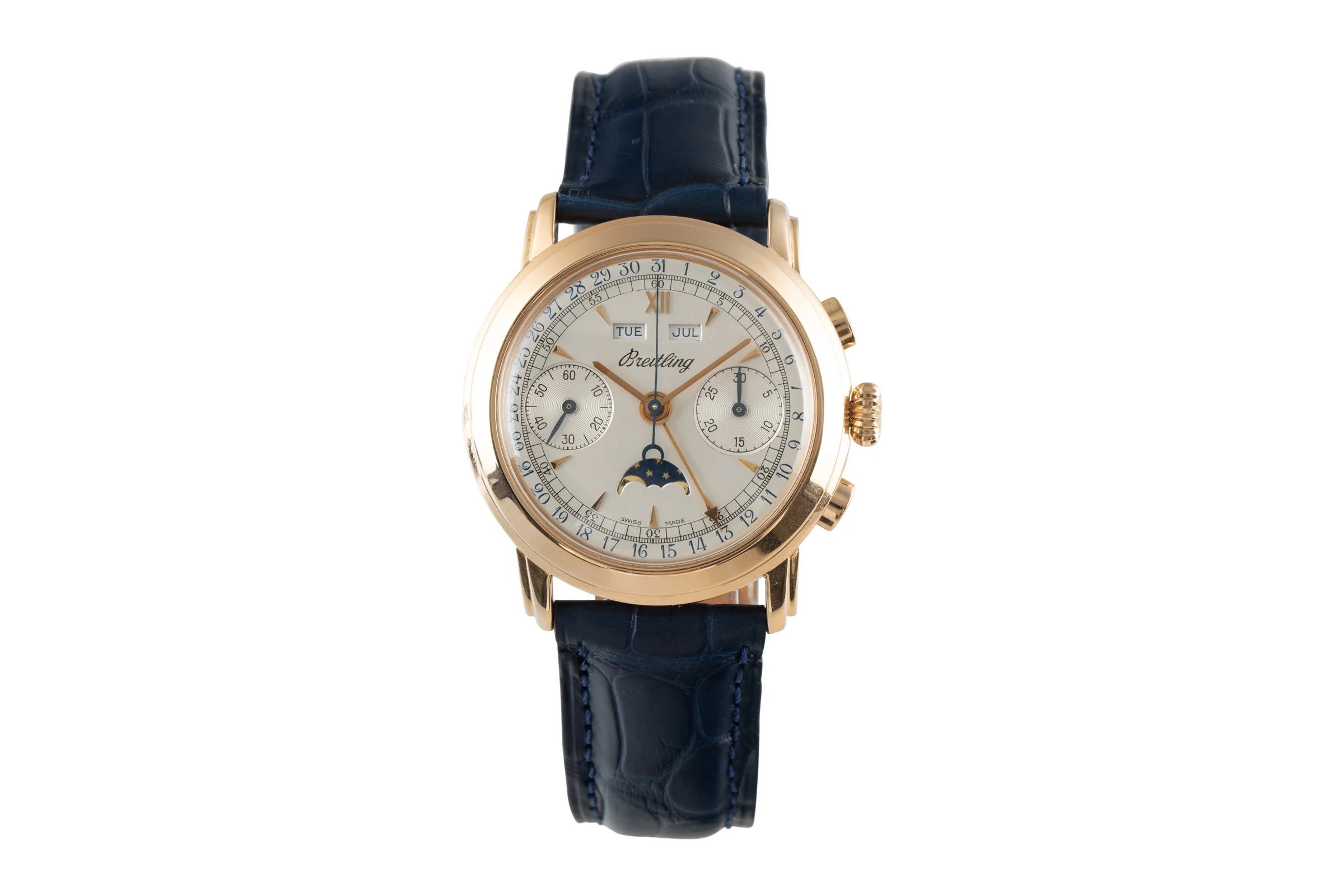 Breitling Montbrillant chronograph 18 ct red gold manual winding men's watch 1940  [2104843] - Image 4