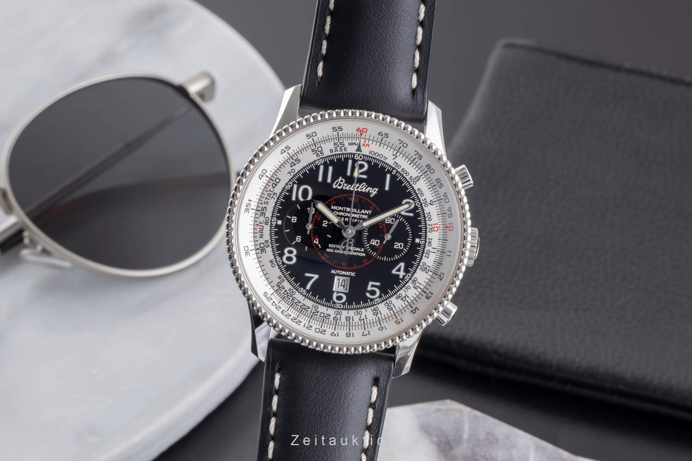 Breitling Montbrillant chronograph 18 ct white gold automatic men's watch J35330 Limited  [2500978] - Image 2