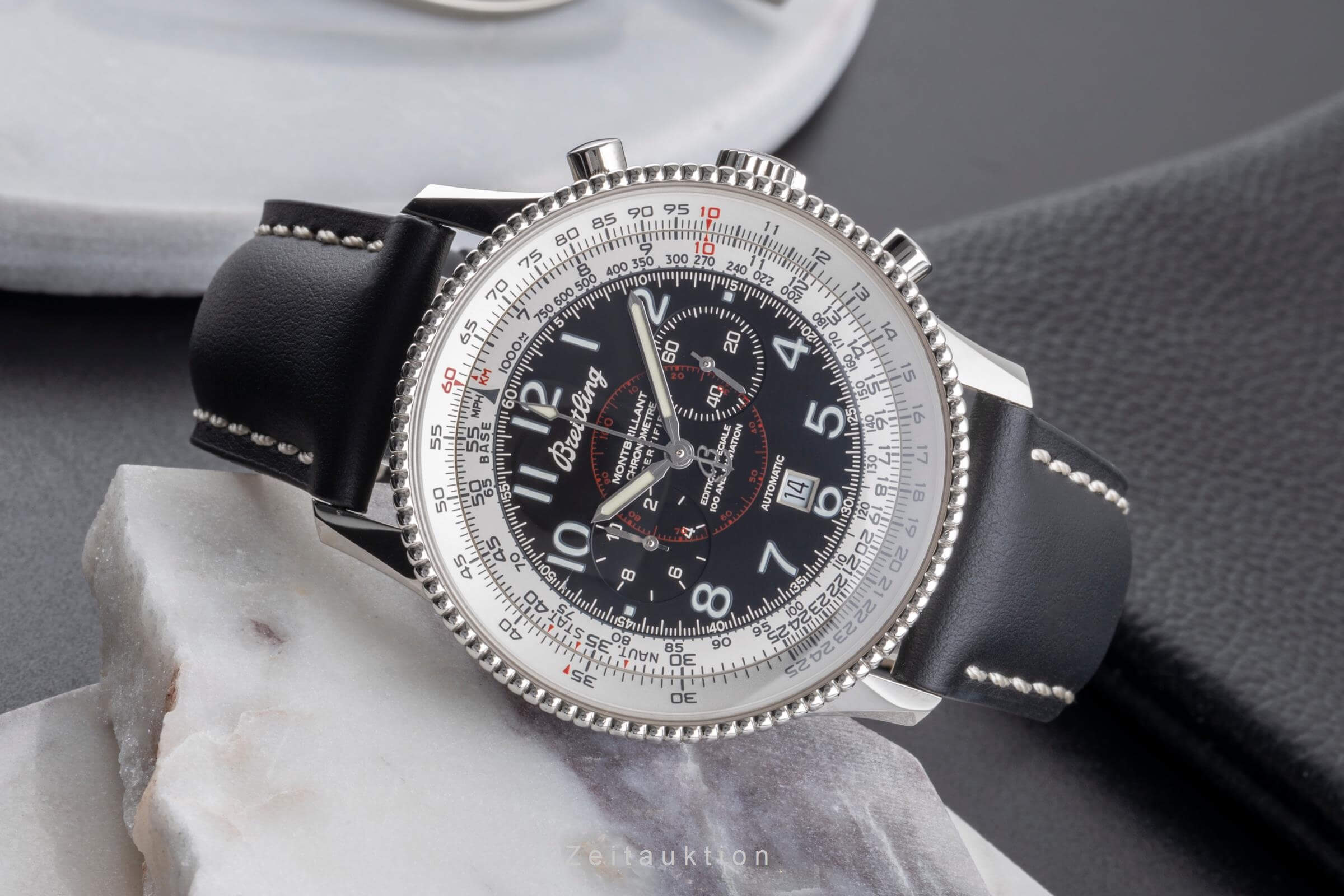 Breitling Montbrillant chronograph 18 ct white gold automatic men's watch J35330 Limited  [2500978] - Image 3