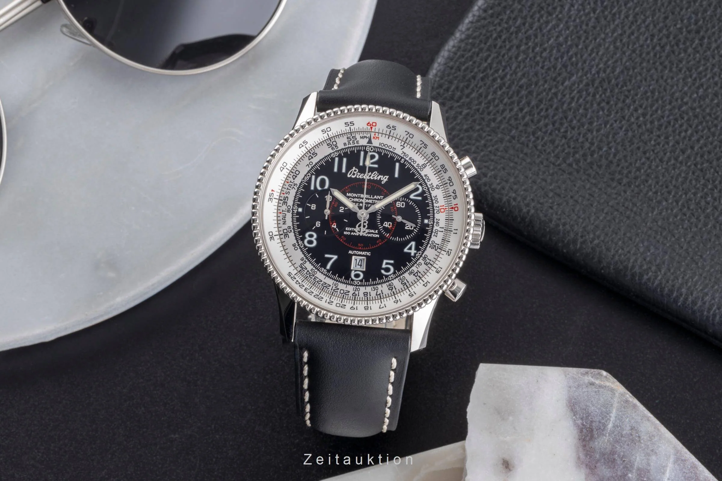 Breitling Montbrillant chronograph 18 ct white gold automatic men's watch J35330 Limited  [2500978] - Image 4