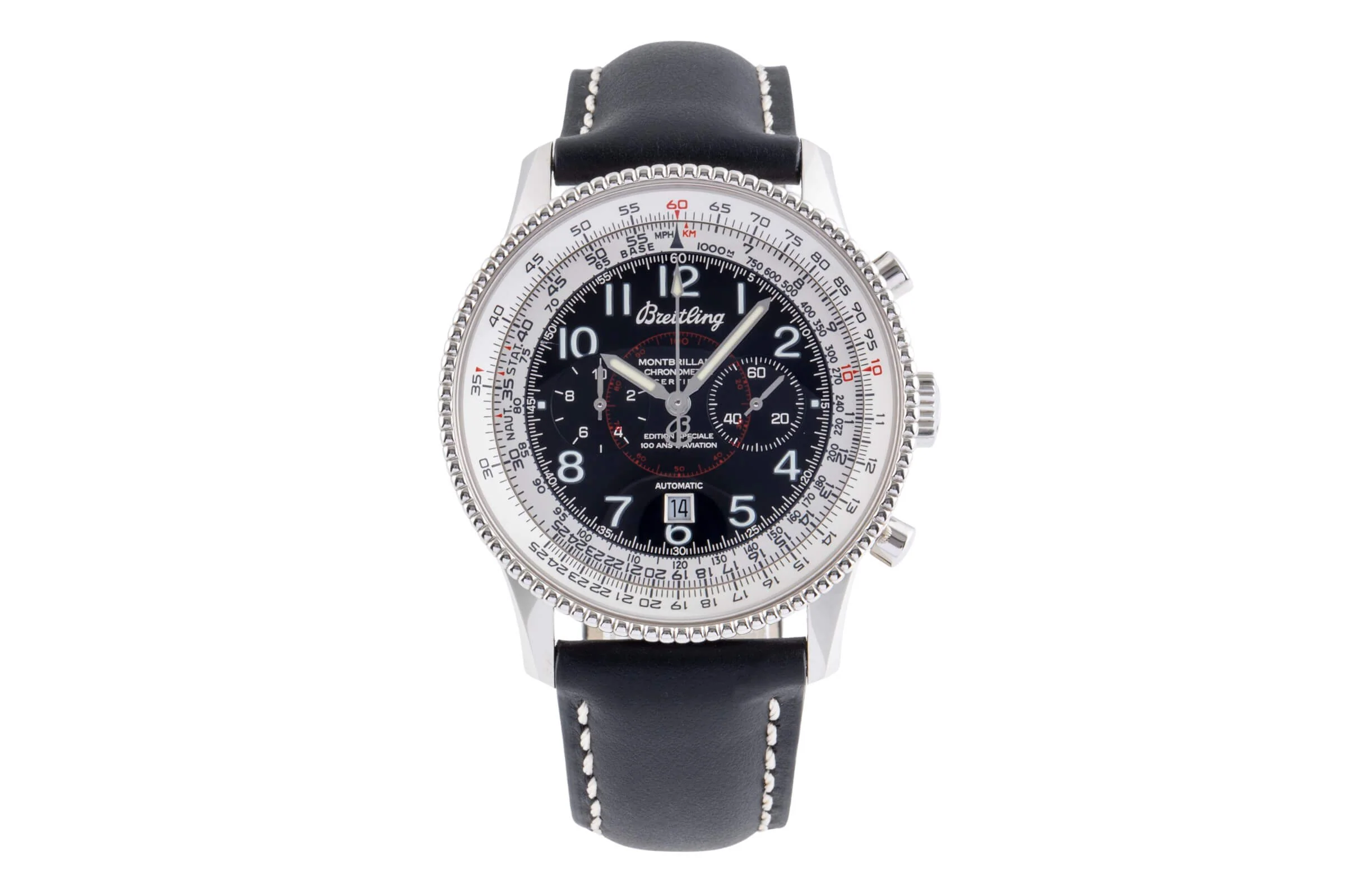 Breitling Montbrillant chronograph 18 ct white gold automatic men's watch J35330 Limited  [2500978] - Image 5