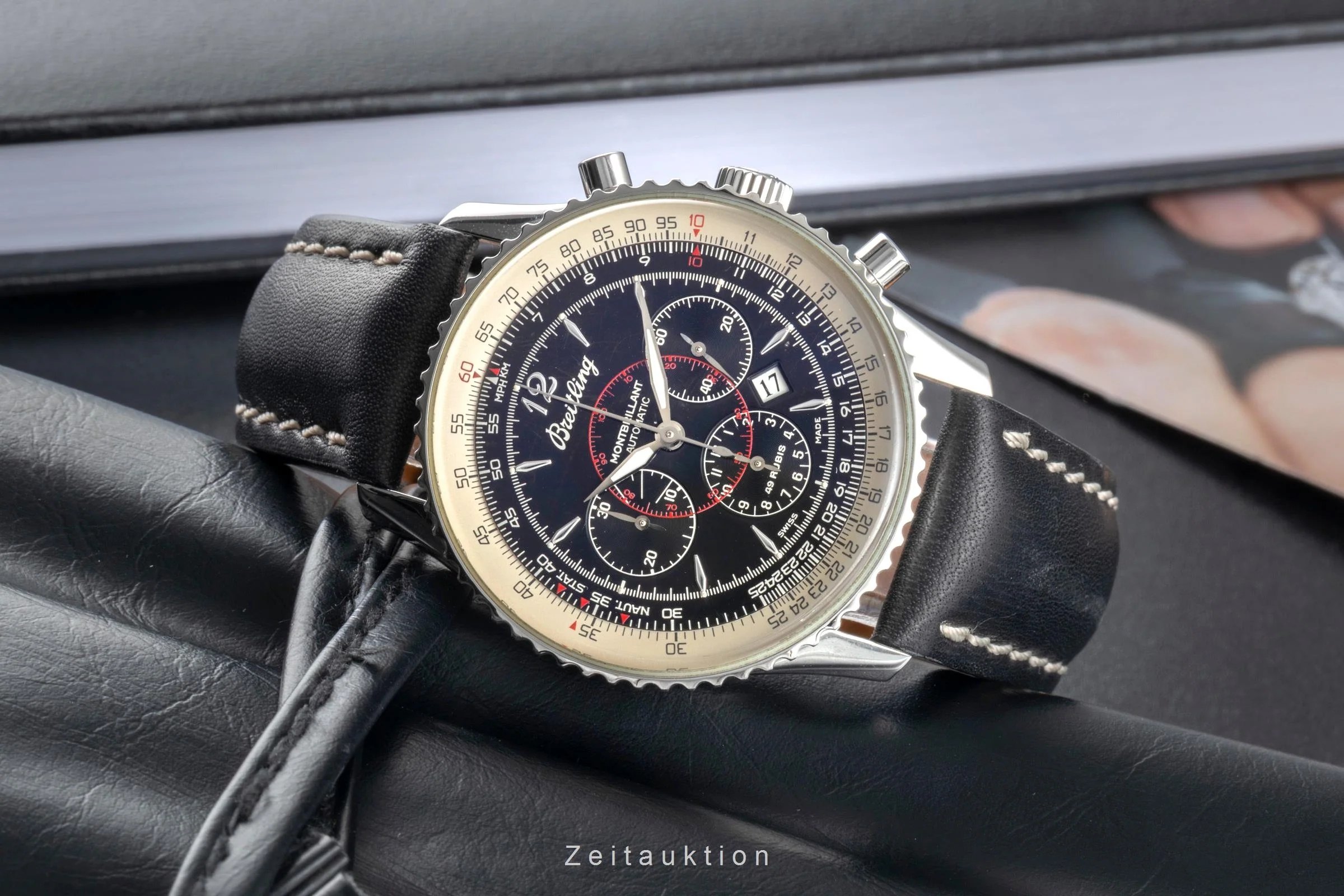 Breitling Montbrillant chronograph steel automatic men's watch A41030  [2505543] - Image 3
