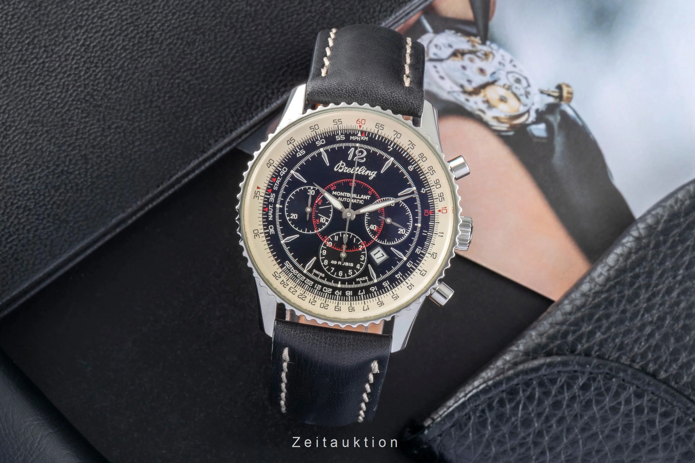 Breitling Montbrillant chronograph steel automatic men's watch A41030  [2505543] - Image 4