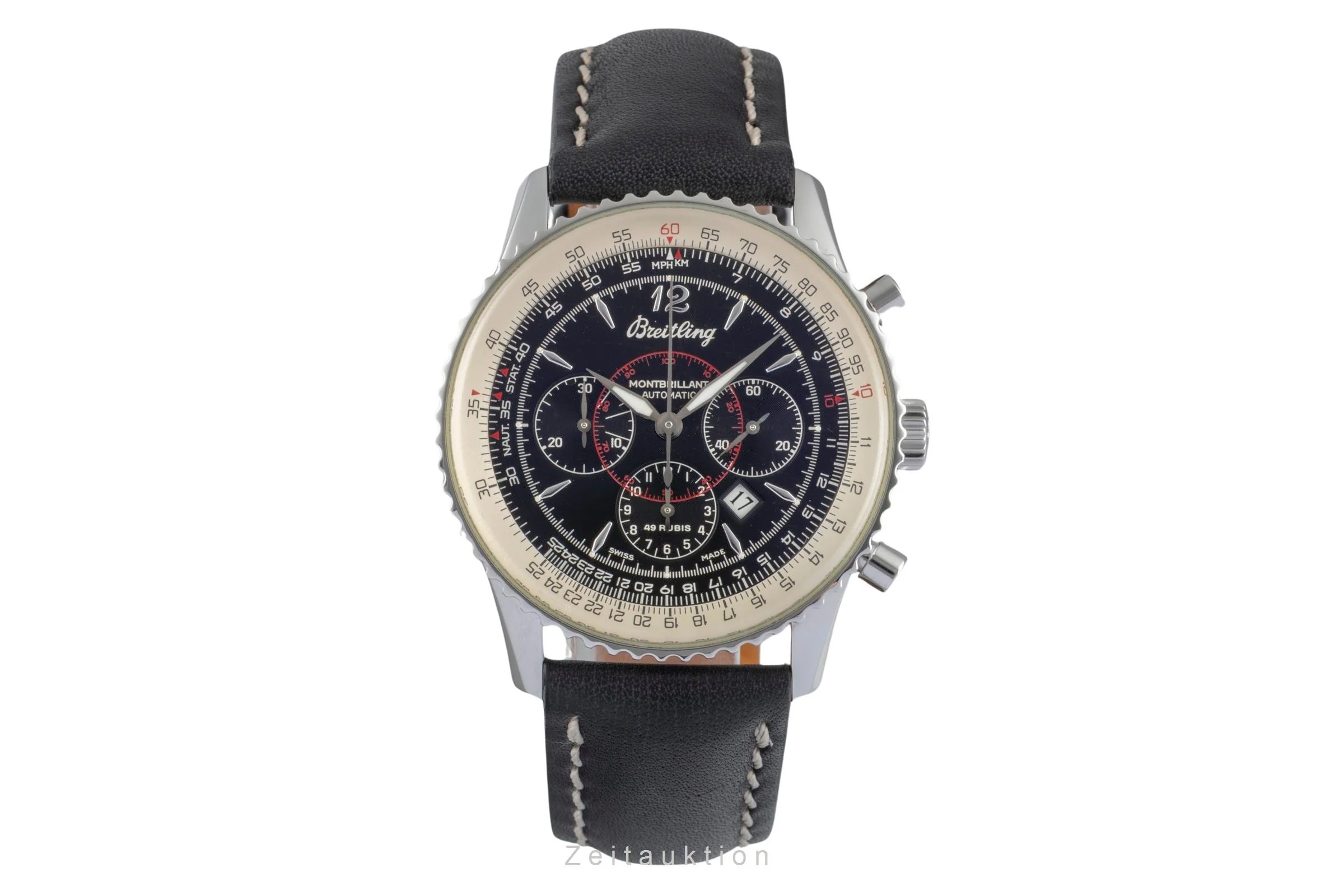 Breitling Montbrillant chronograph steel automatic men's watch A41030  [2505543] - Image 5