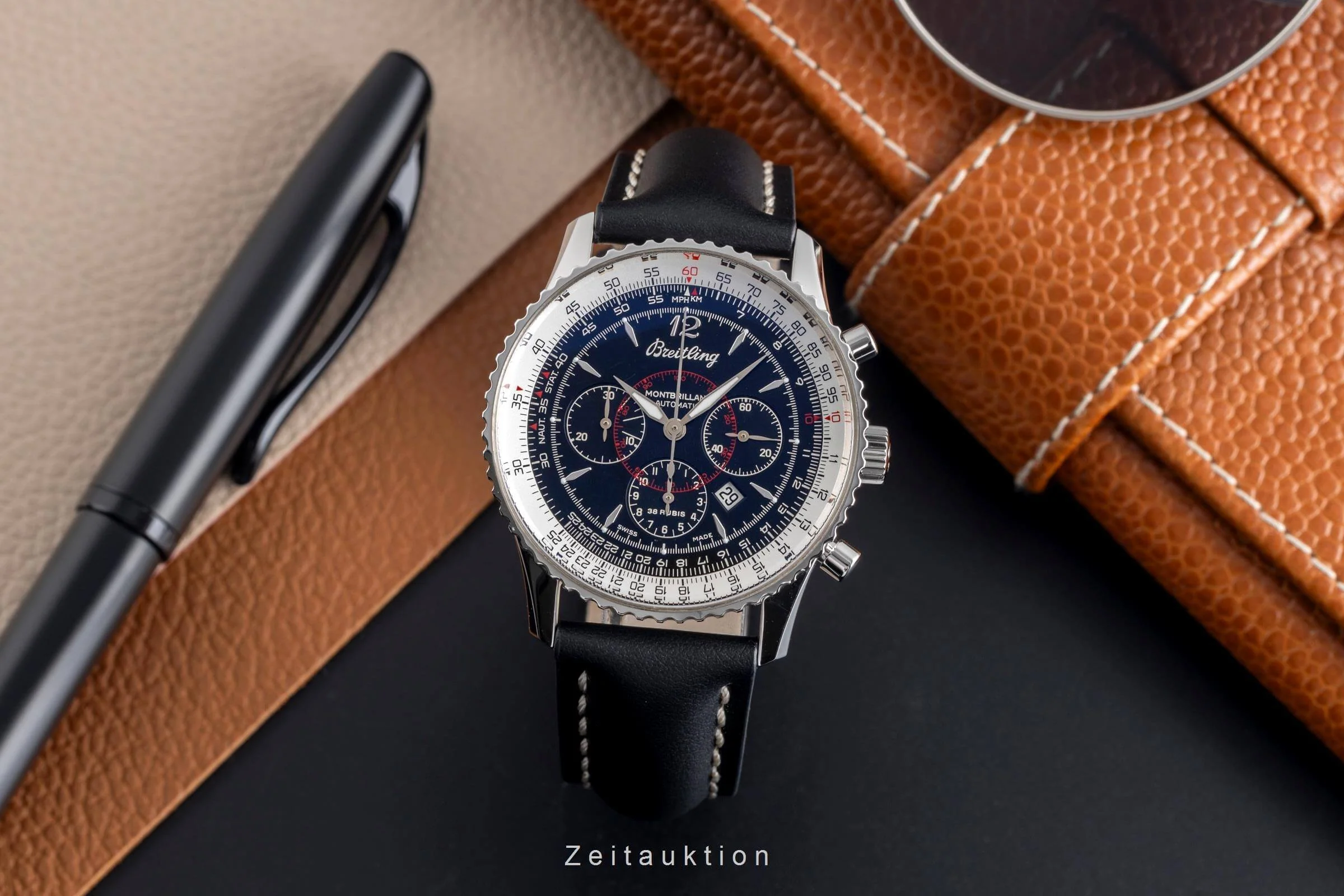 Breitling Montbrillant chronograph steel automatic men's watch A41330  [2501961] - Image 4