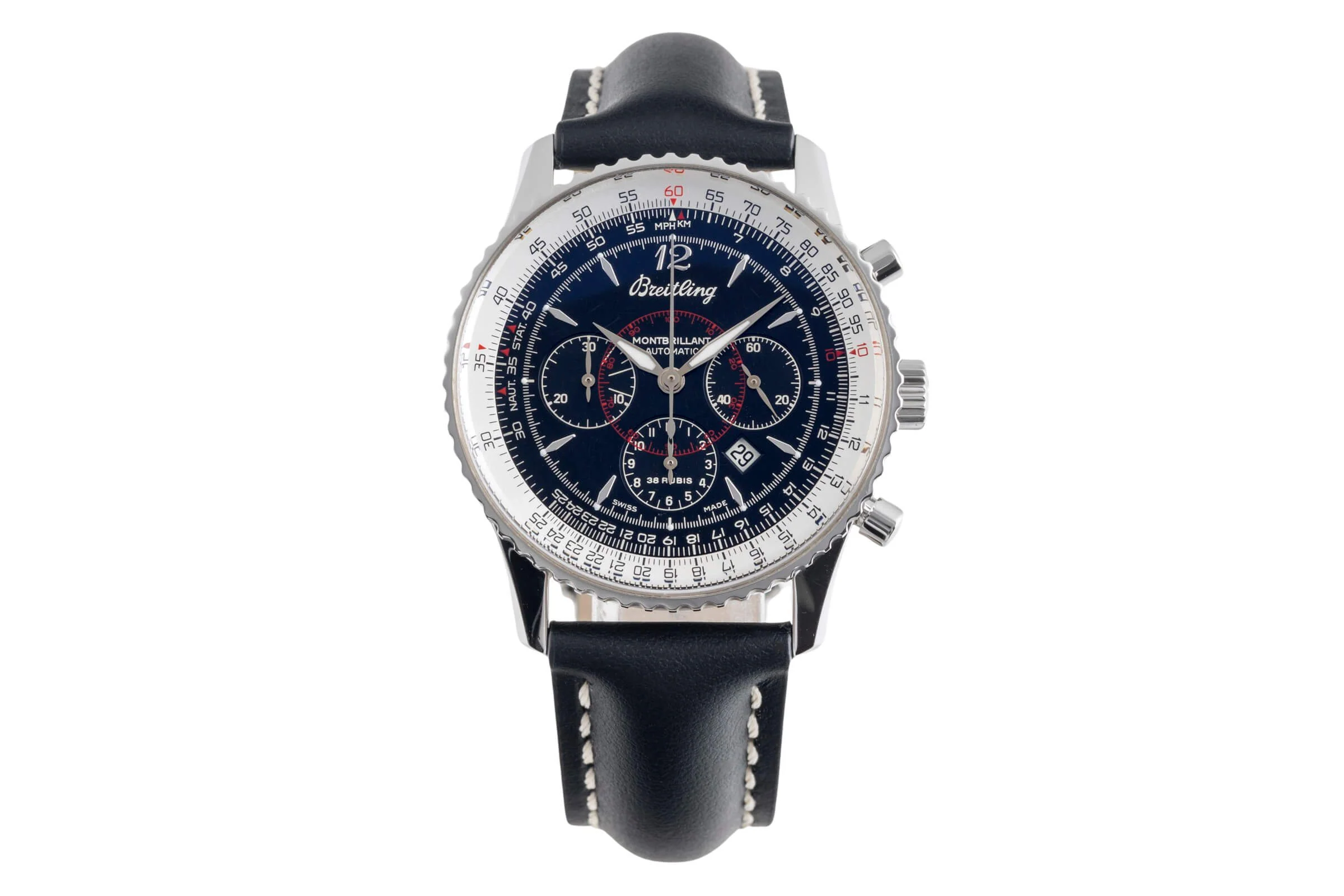 Breitling Montbrillant chronograph steel automatic men's watch A41330  [2501961] - Image 5