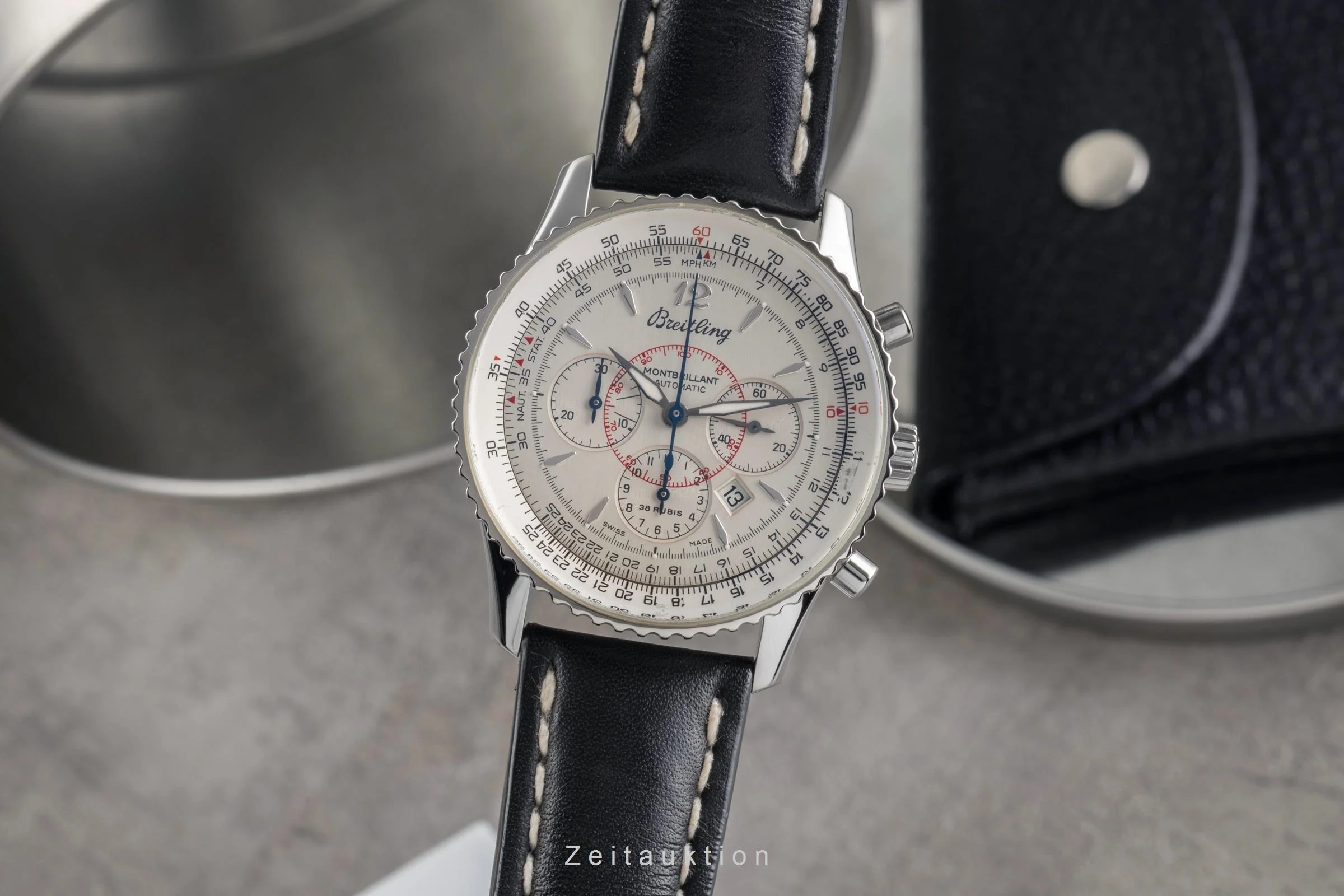 Breitling Montbrillant chronograph steel automatic men's watch A41330  [2502981] - Image 2