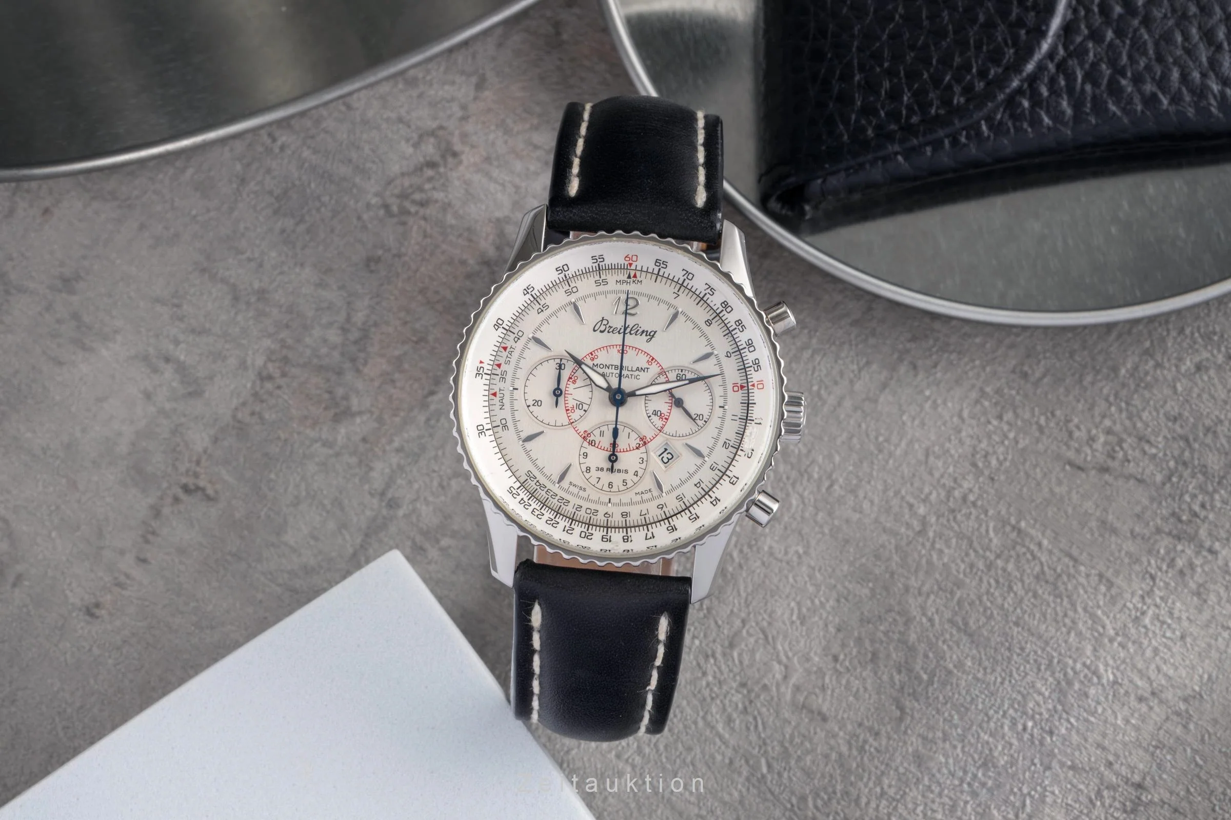 Breitling Montbrillant chronograph steel automatic men's watch A41330  [2502981] - Image 4
