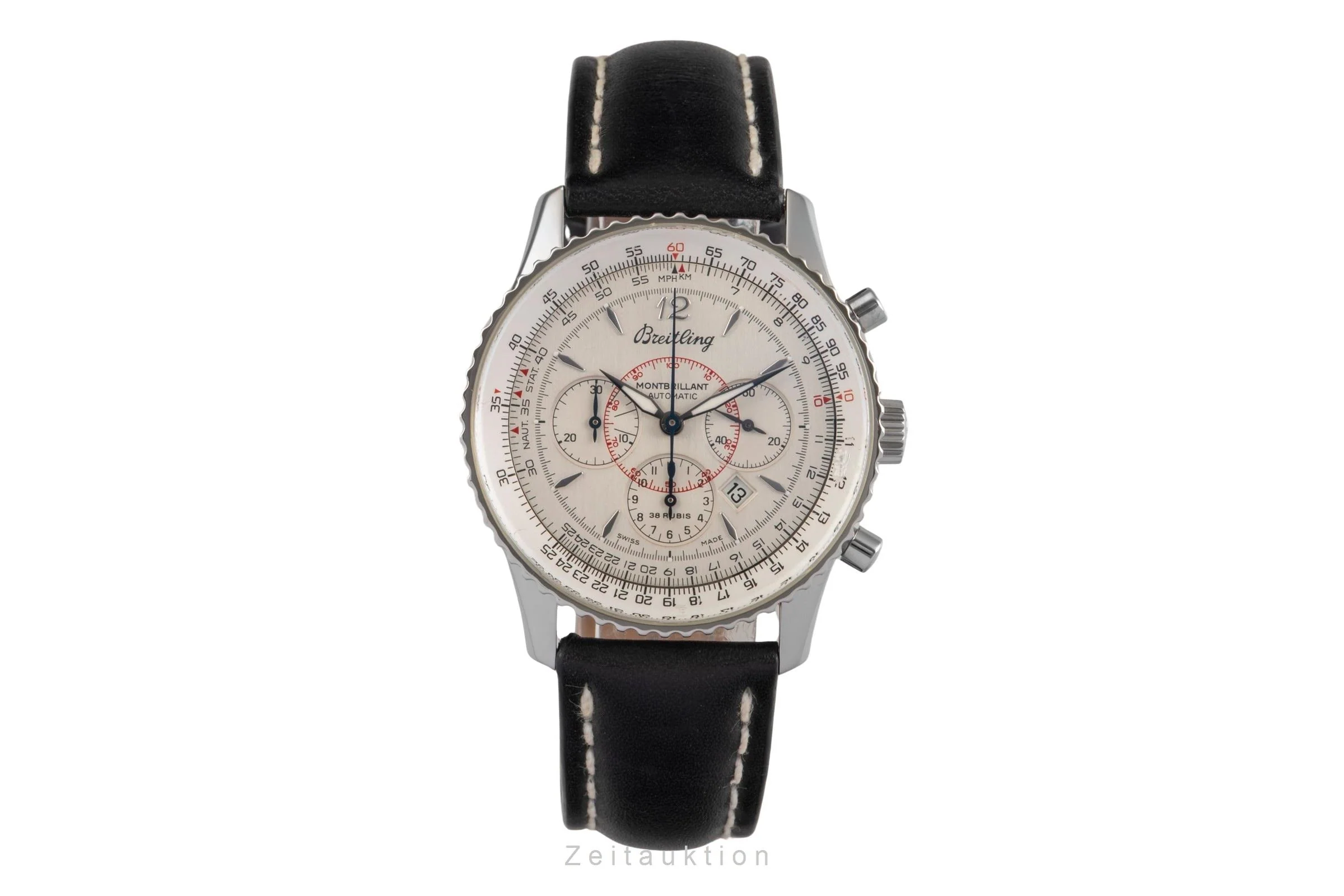 Breitling Montbrillant chronograph steel automatic men's watch A41330  [2502981] - Image 5