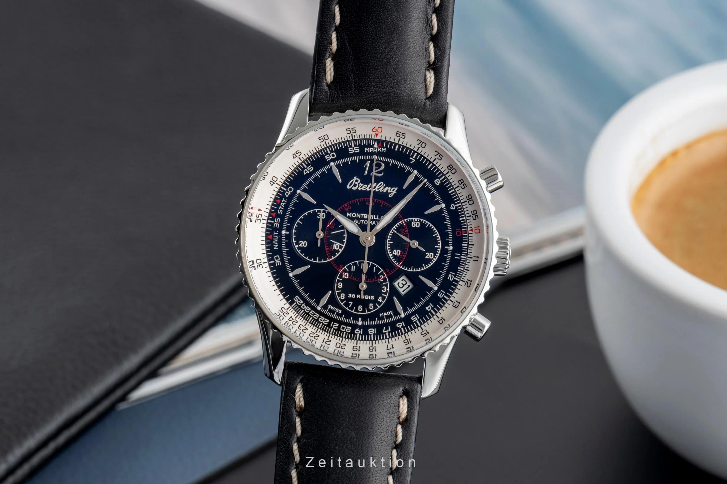 Breitling Montbrillant chronograph steel automatic men's watch A41330  [2504374] - Image 2