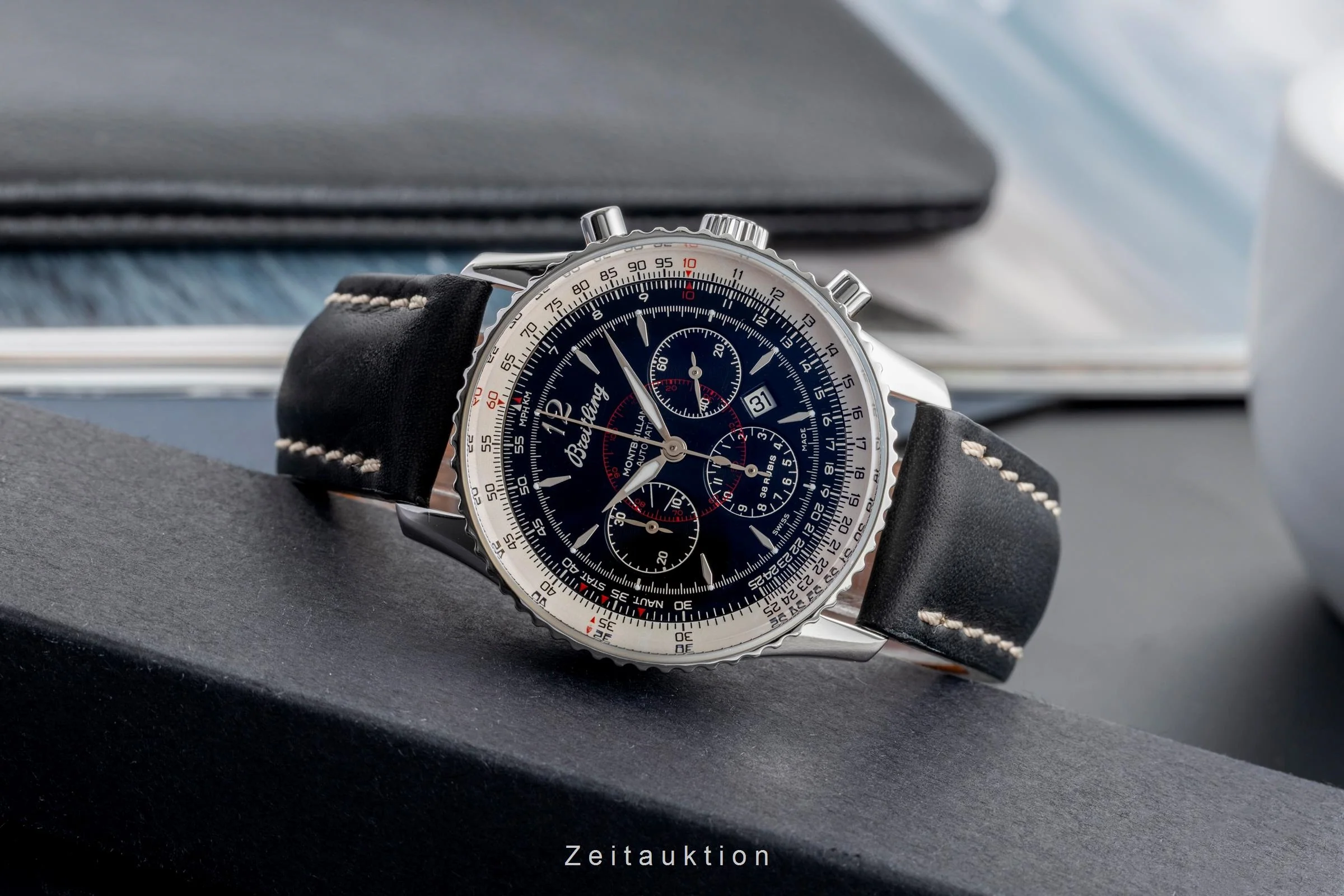 Breitling Montbrillant chronograph steel automatic men's watch A41330  [2504374] - Image 3