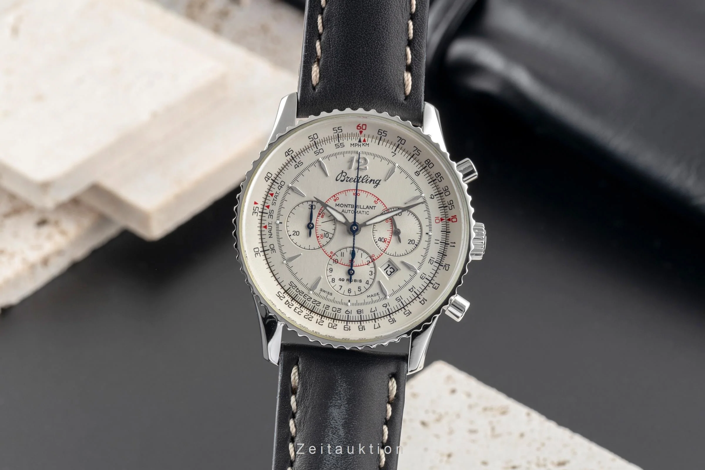 Breitling Montbrillant chronograph steel automatic men's watch A41330  [2504651] - Image 2