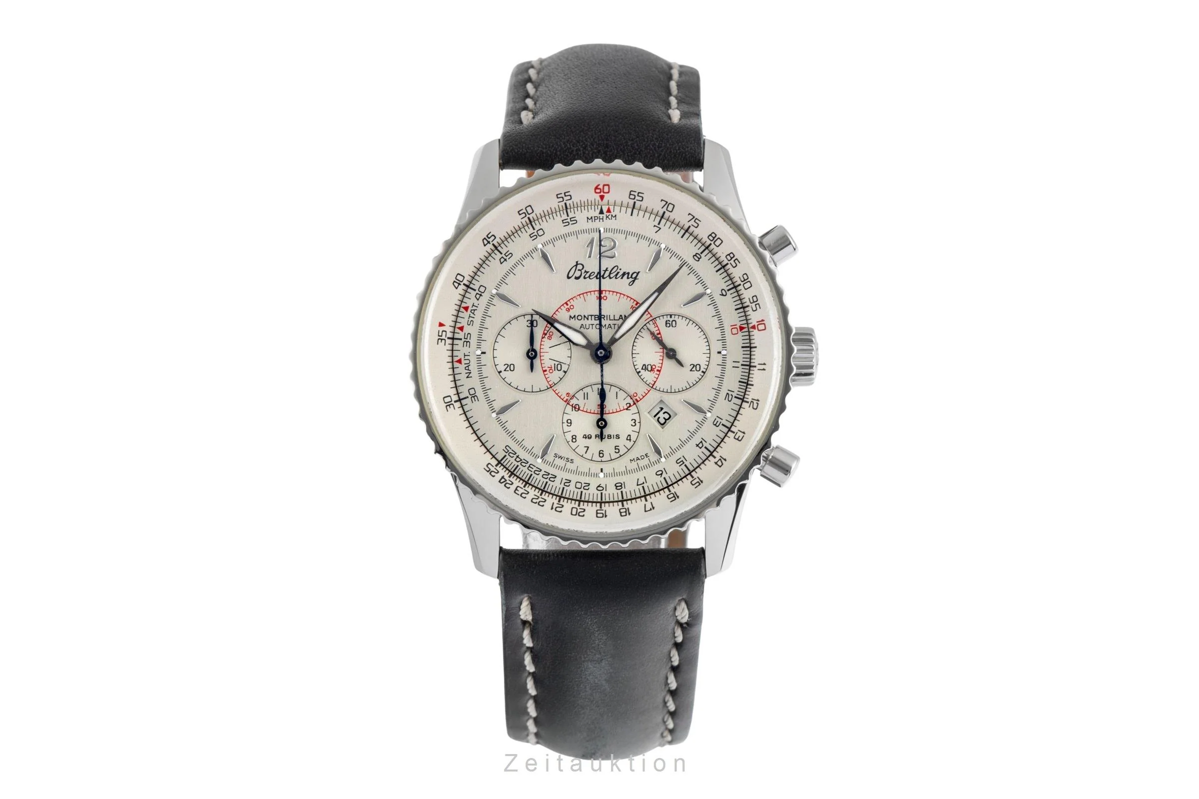 Breitling Montbrillant chronograph steel automatic men's watch A41330  [2504651] - Image 5