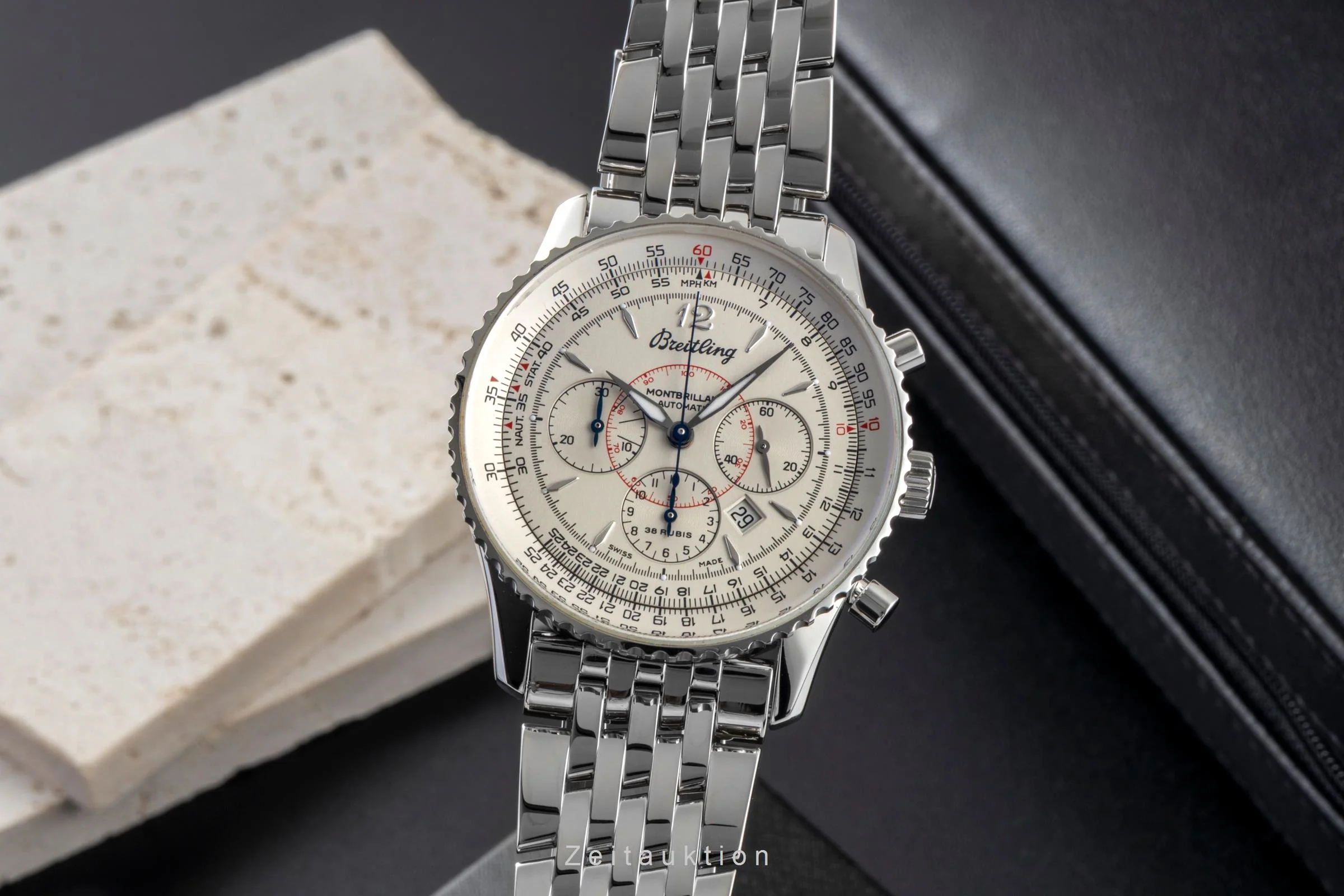 Breitling Montbrillant chronograph steel automatic men's watch A41330  [2600872] - Image 2